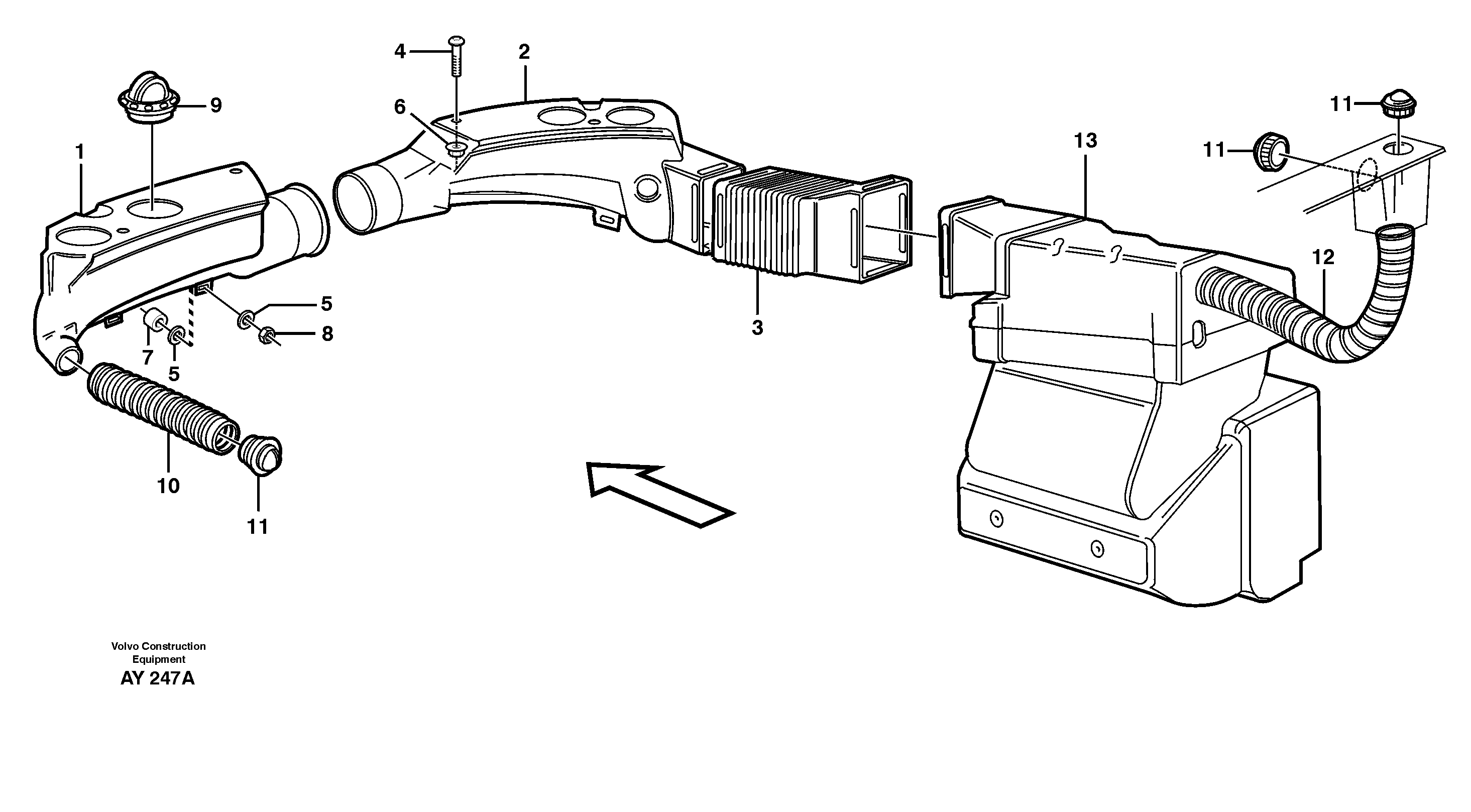 Air ducts — volvo parts diagram