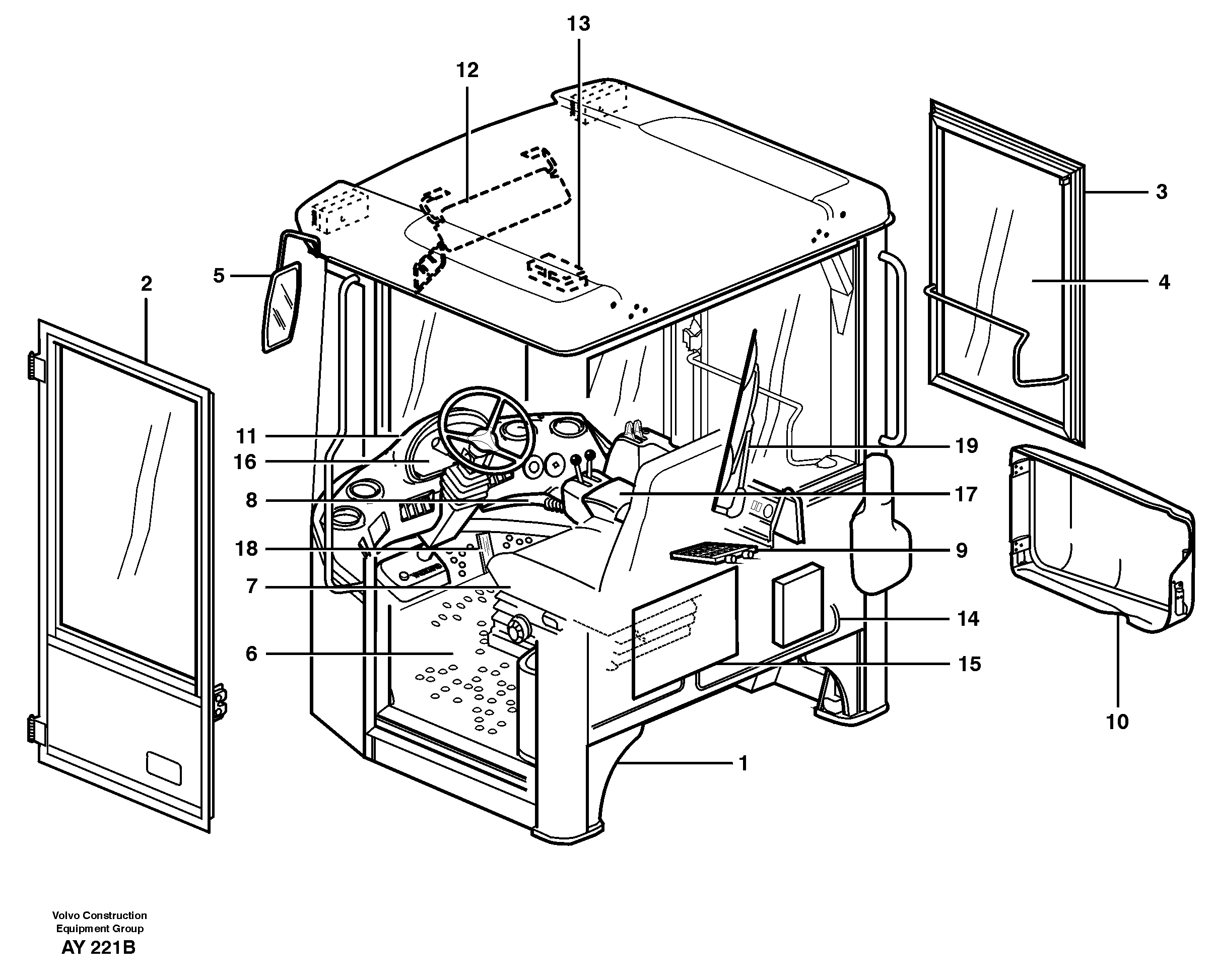 Cab 33813 — volvo parts diagram