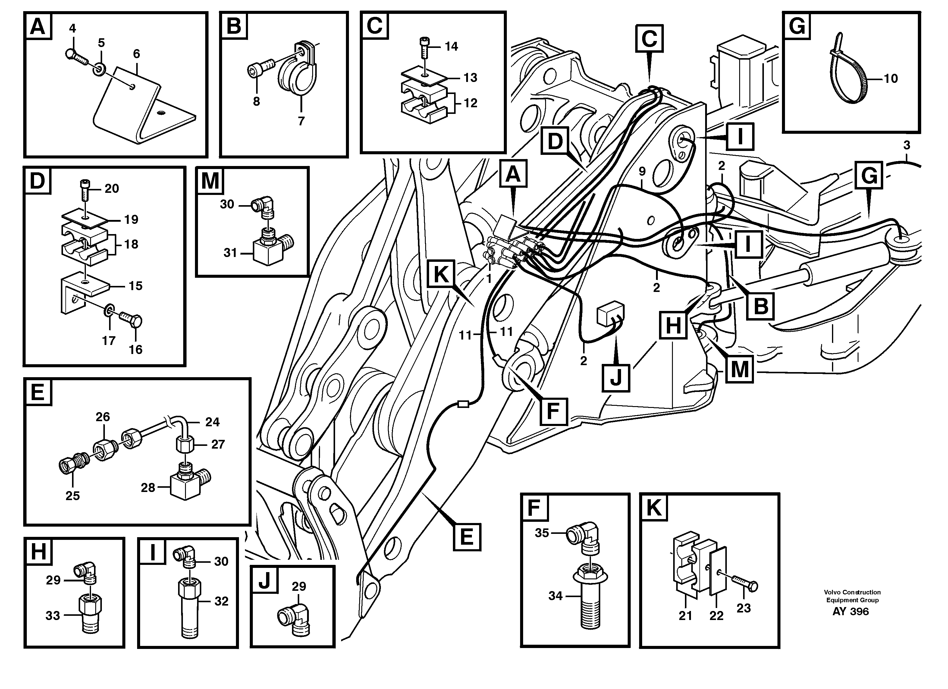 Central lubrication, B1 80065 — volvo parts diagram