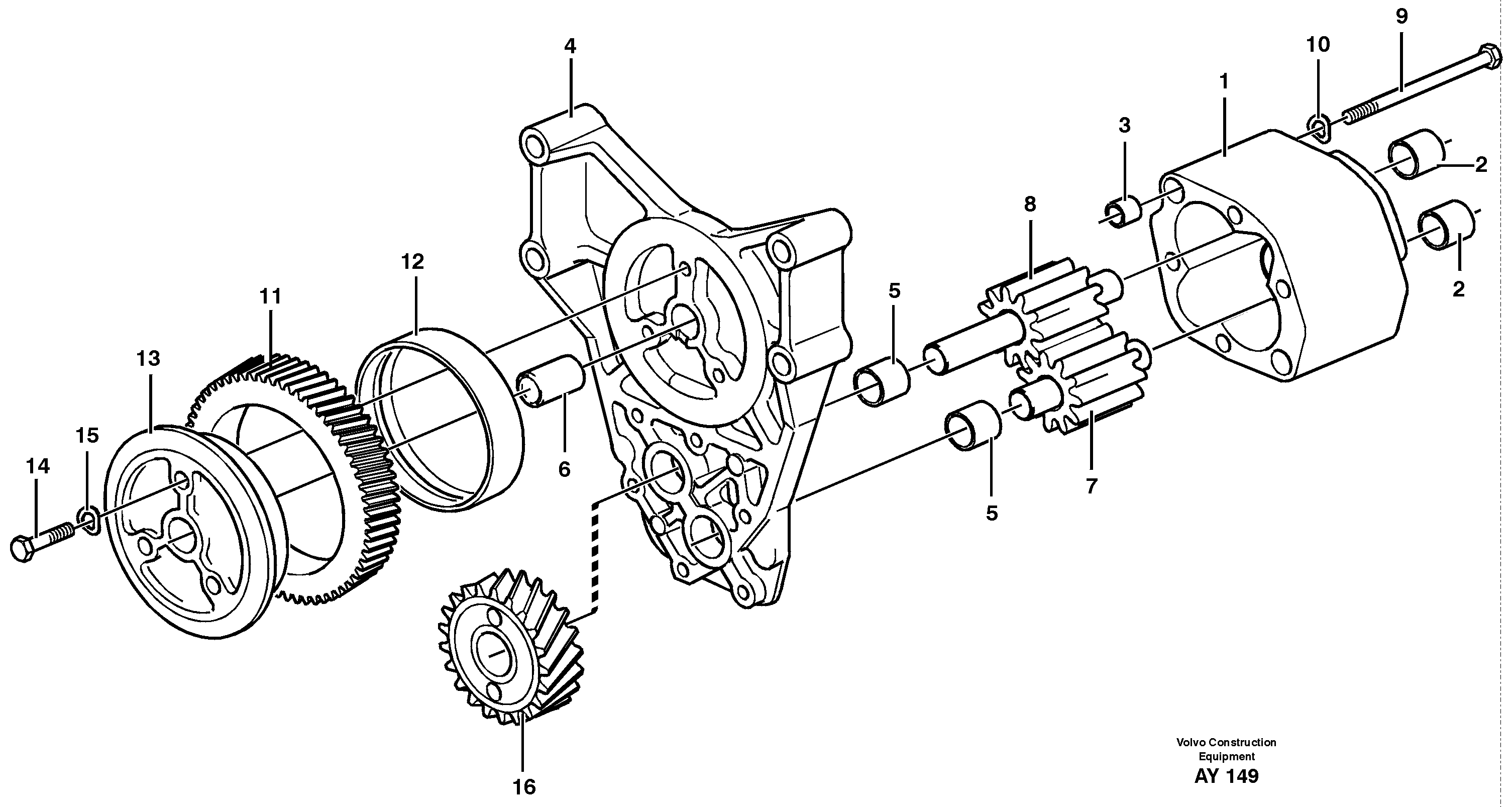 Oil pump — volvo parts diagram