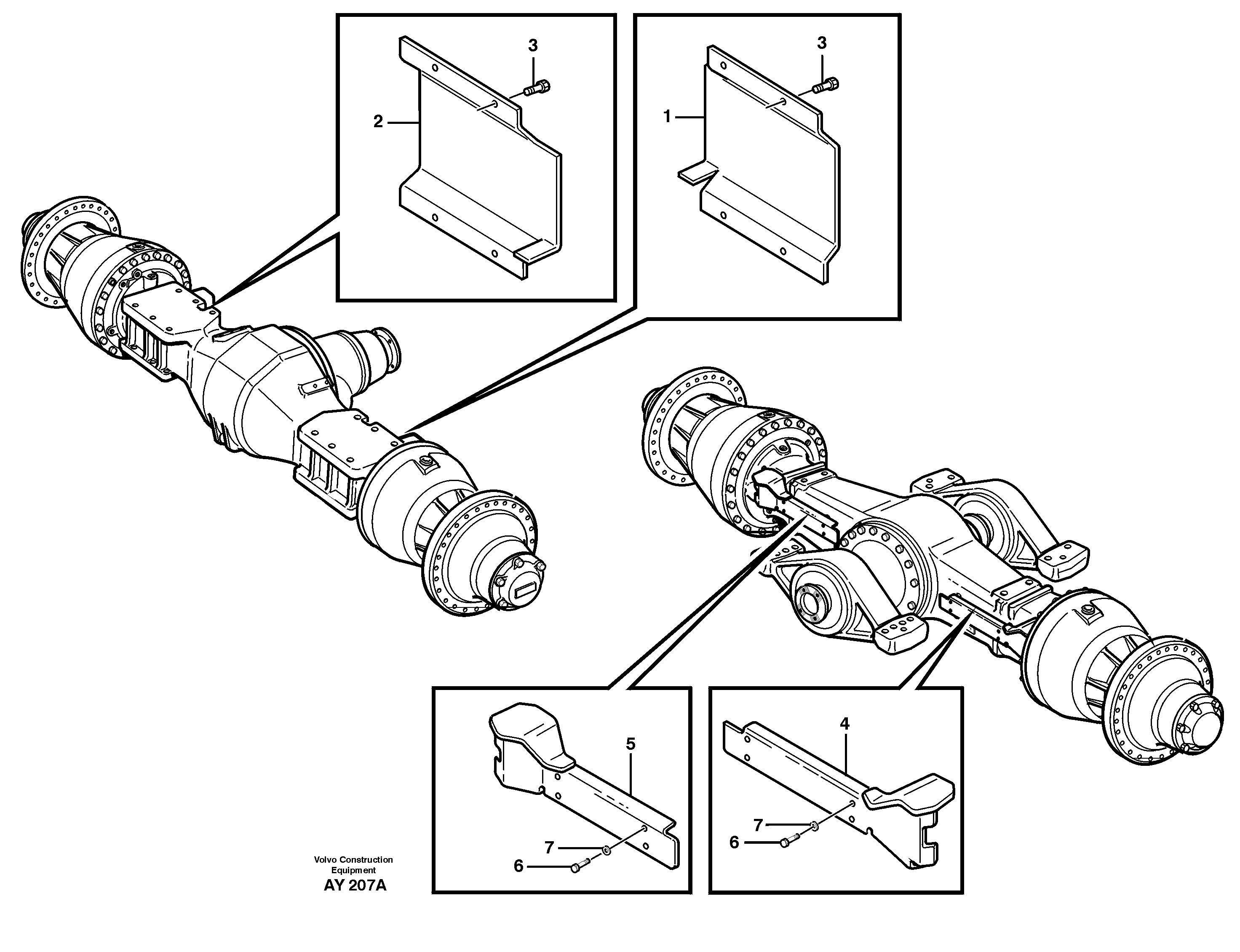 Brake shield — volvo parts diagram