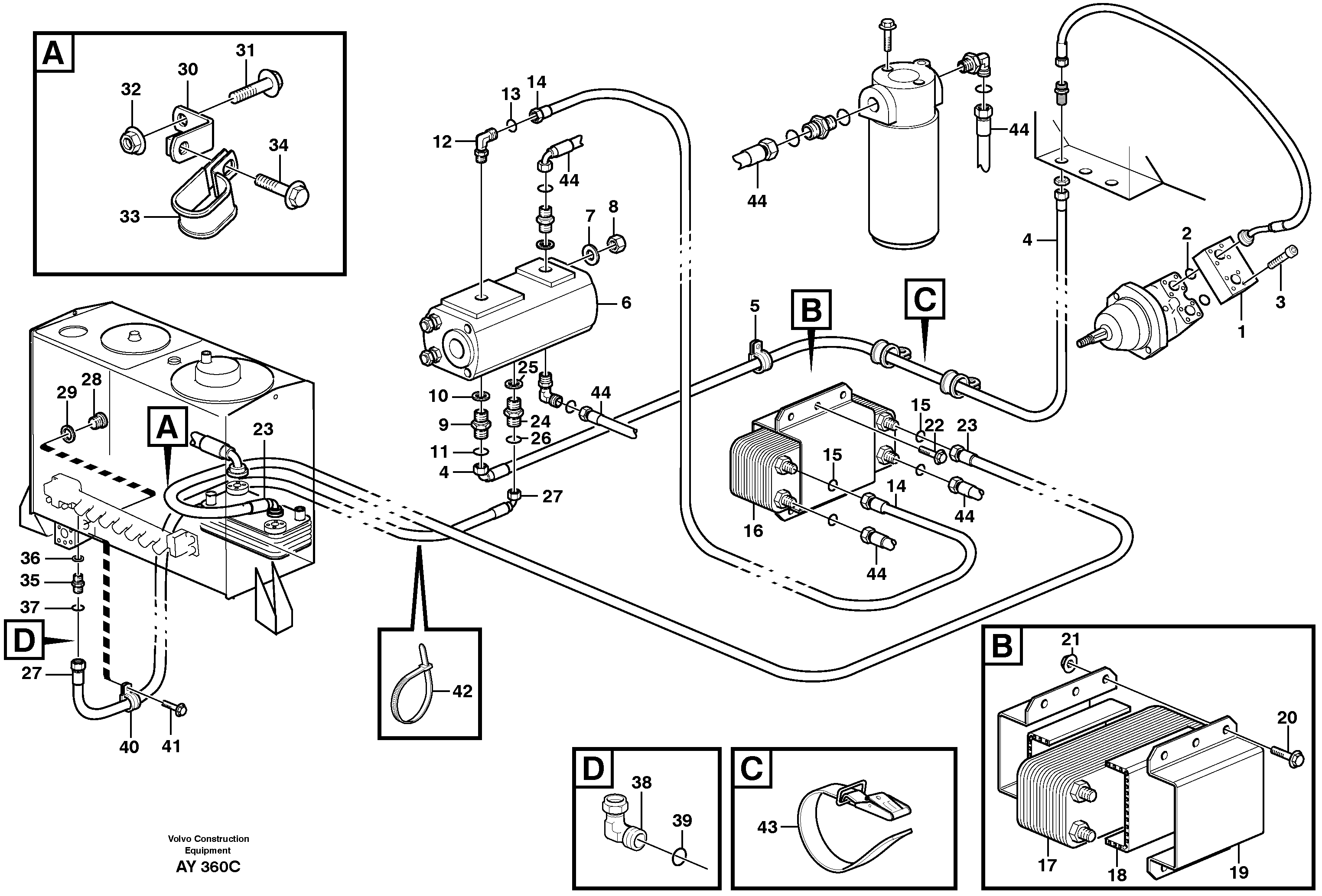 Brake cooling system 94972 — volvo parts diagram