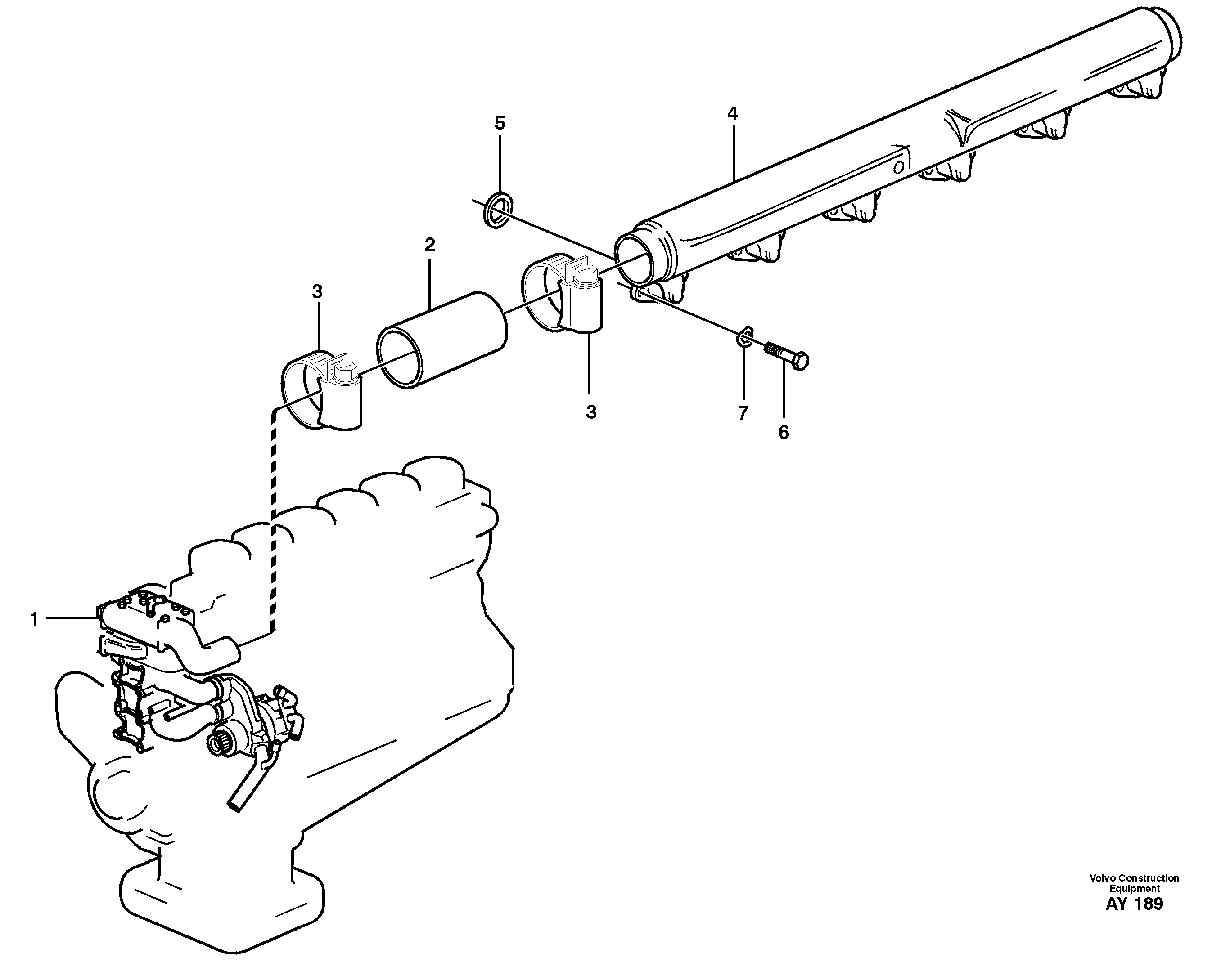 Water pipe — volvo parts diagram