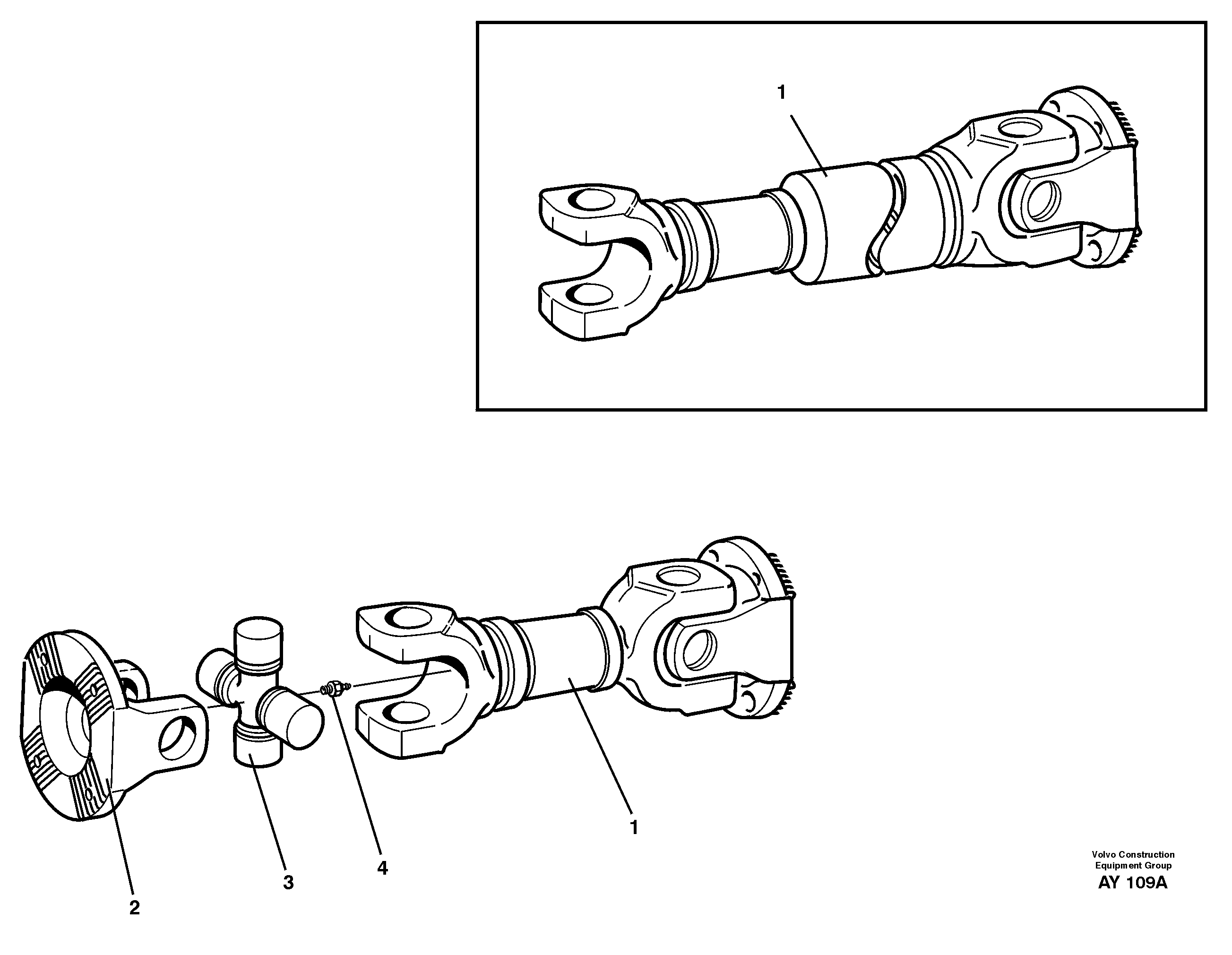 Propeller shaft — volvo parts diagram