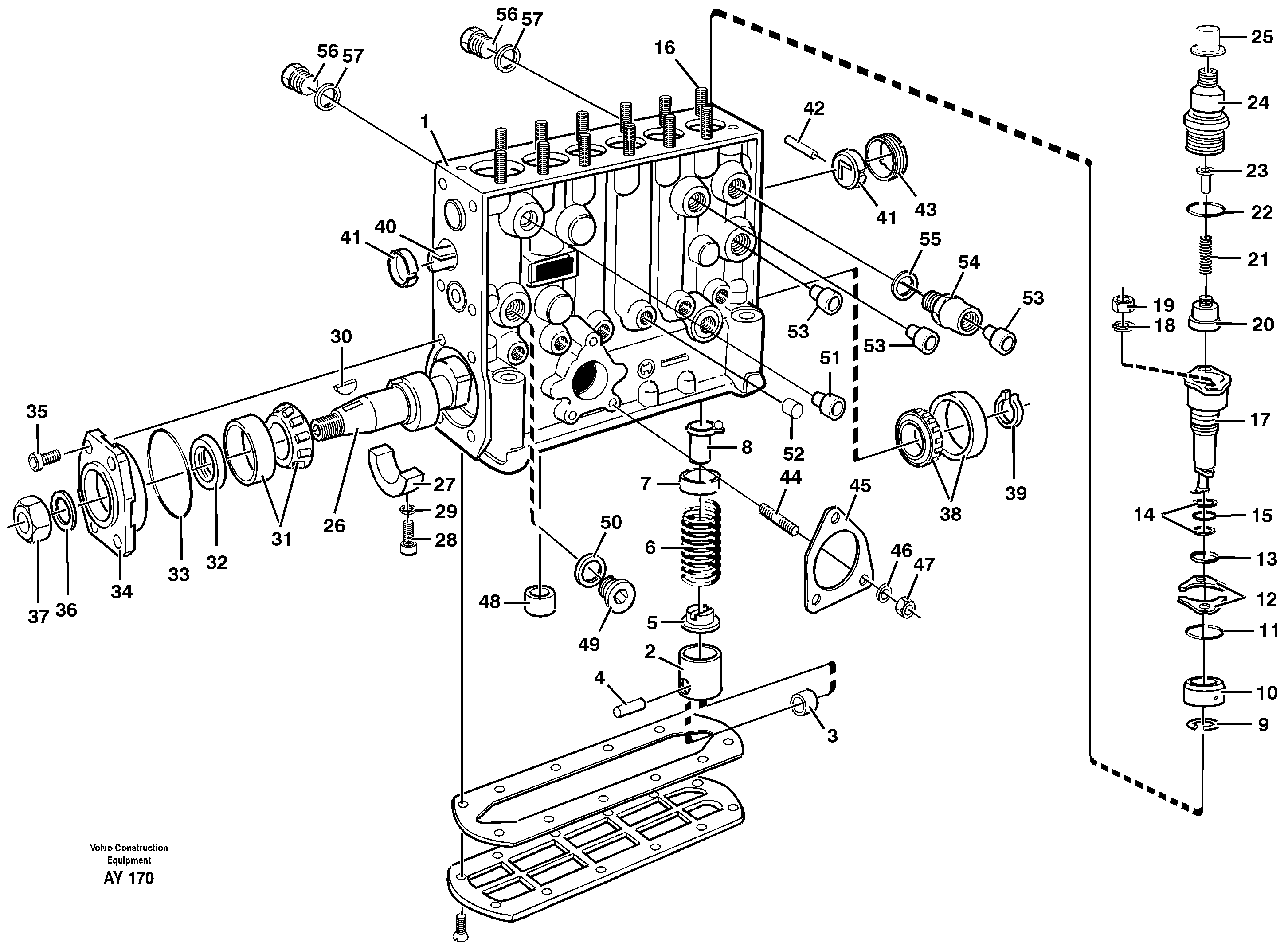 Injection pump — volvo parts diagram