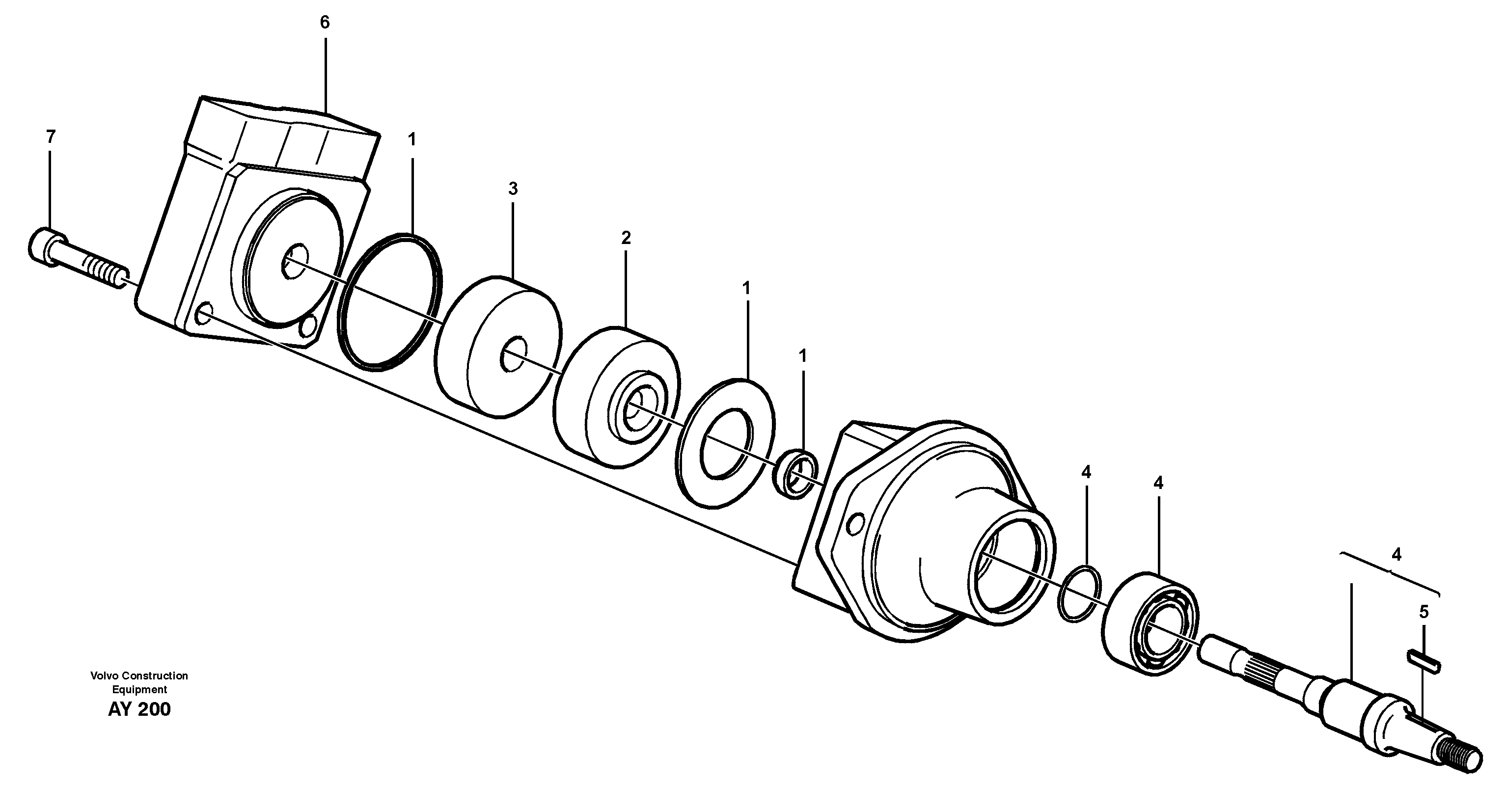 Hydraulic motor — volvo parts diagram