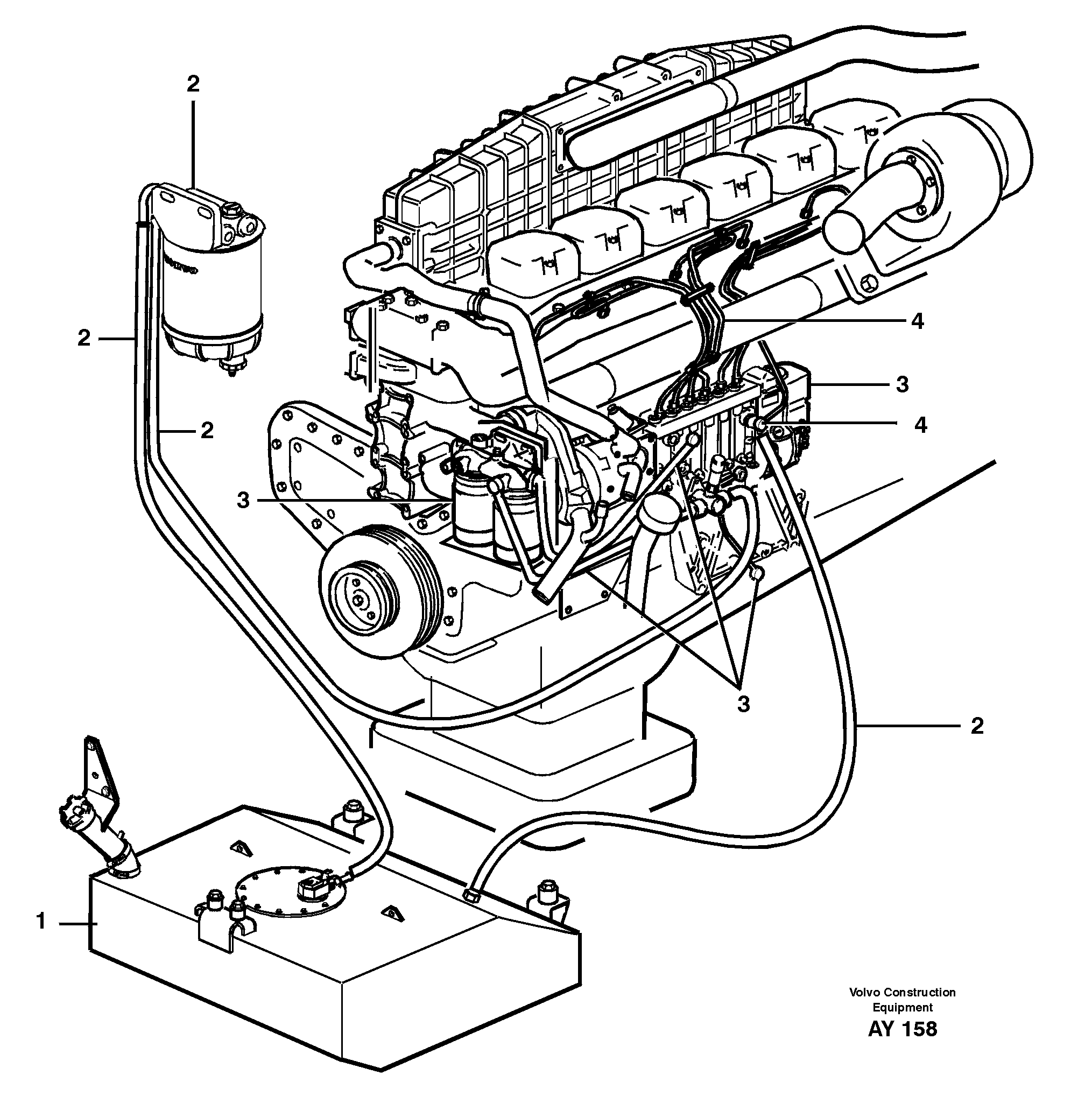 Fuel system — volvo parts diagram