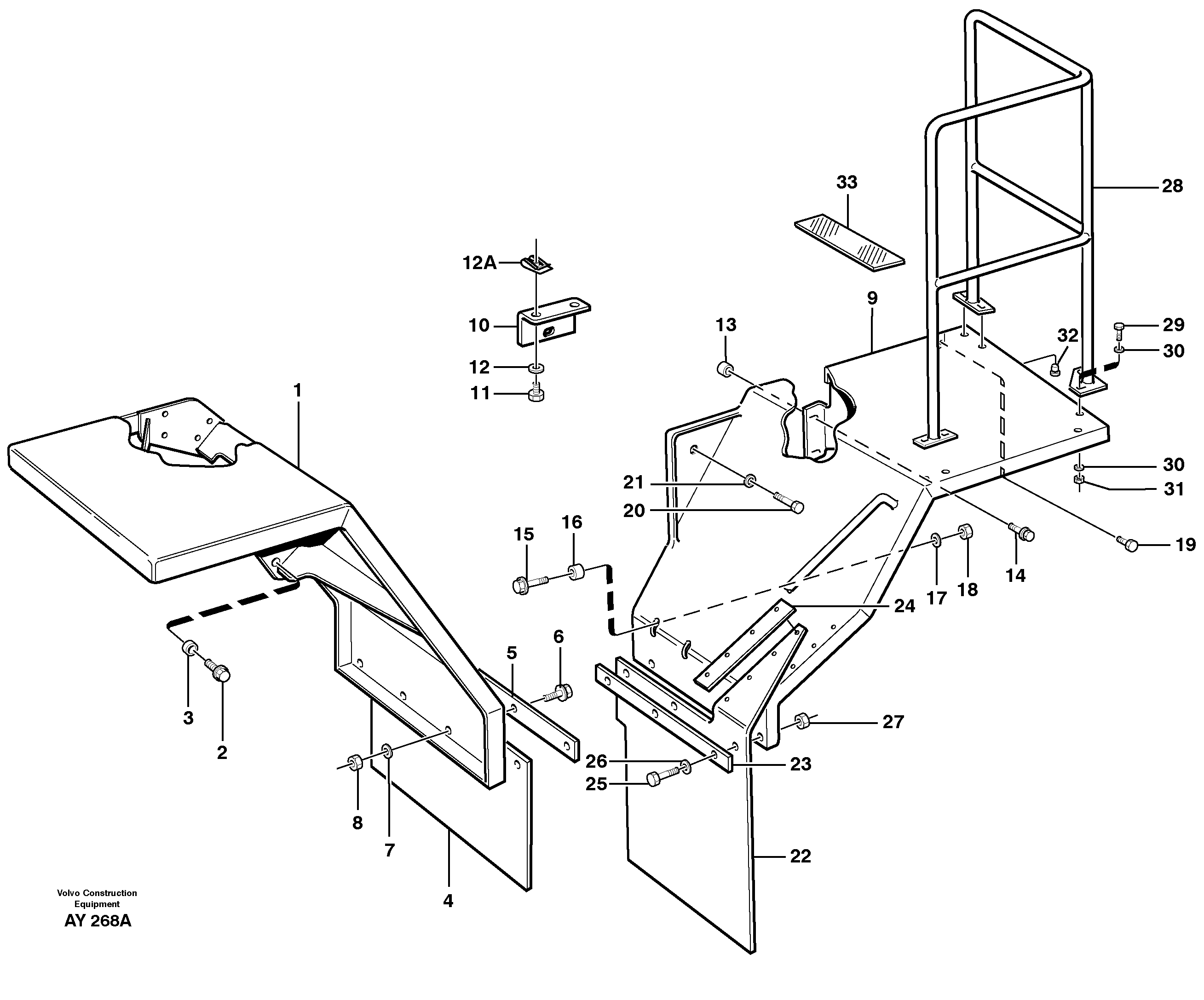 Mud guards — volvo parts diagram