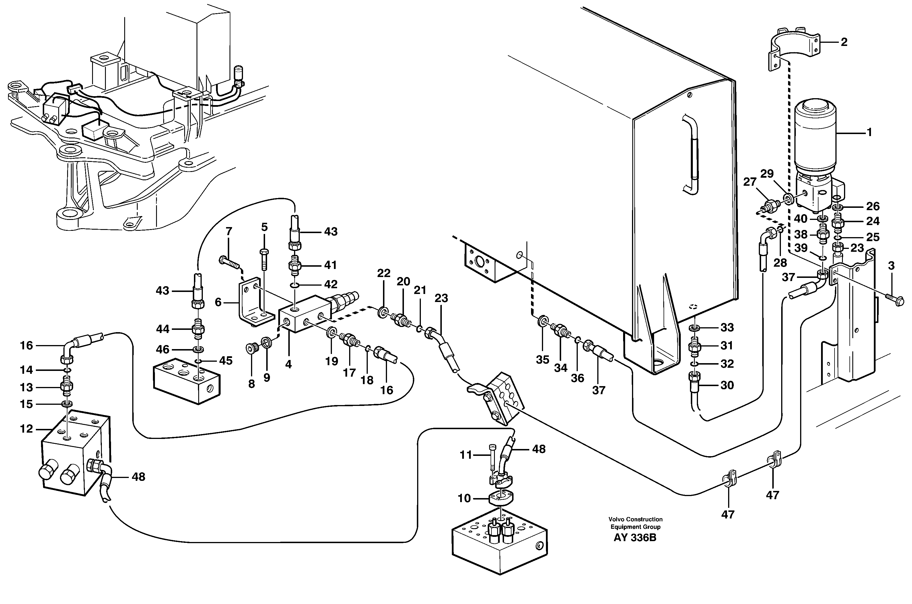 Secondary steering system.  93460 — volvo parts diagram