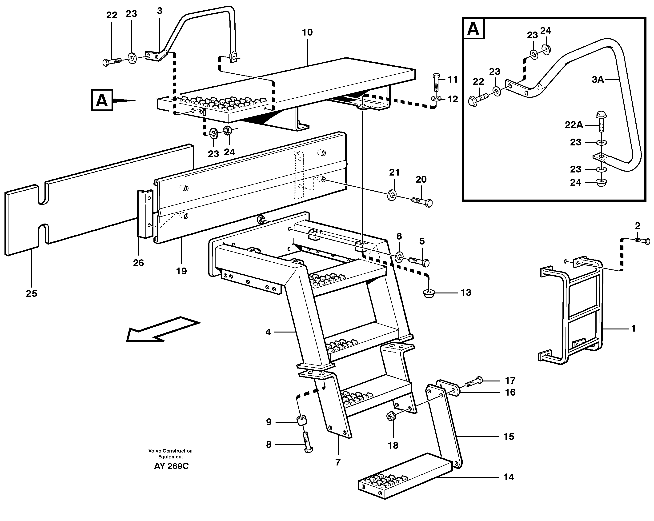 Foot step — volvo parts diagram