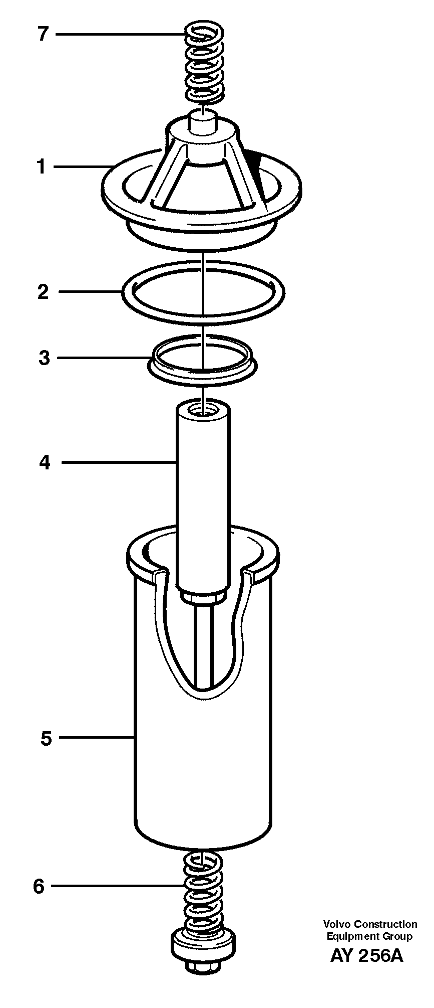 Hydraulic fluid filter — volvo parts diagram