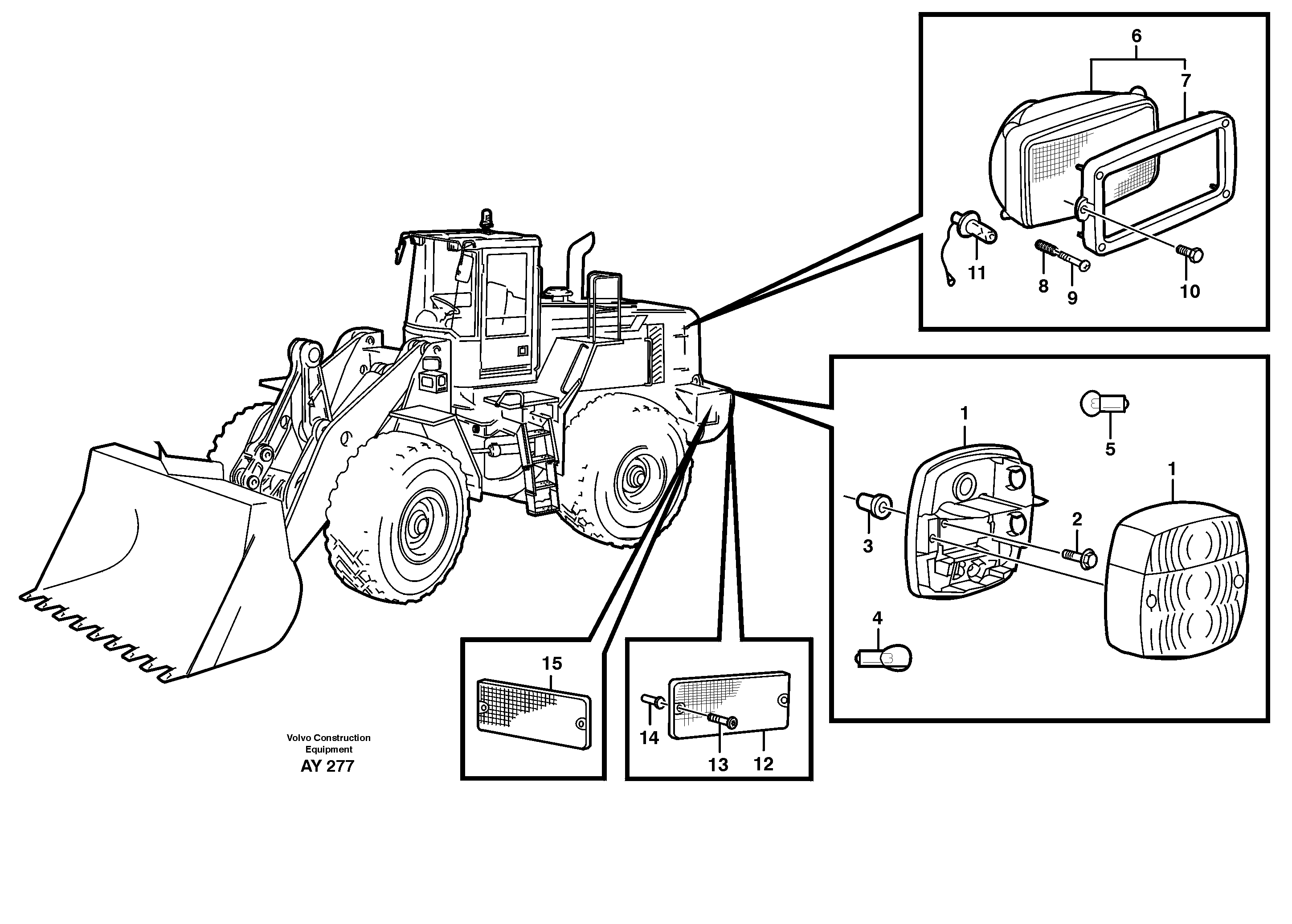 Lighting, rear — volvo parts diagram