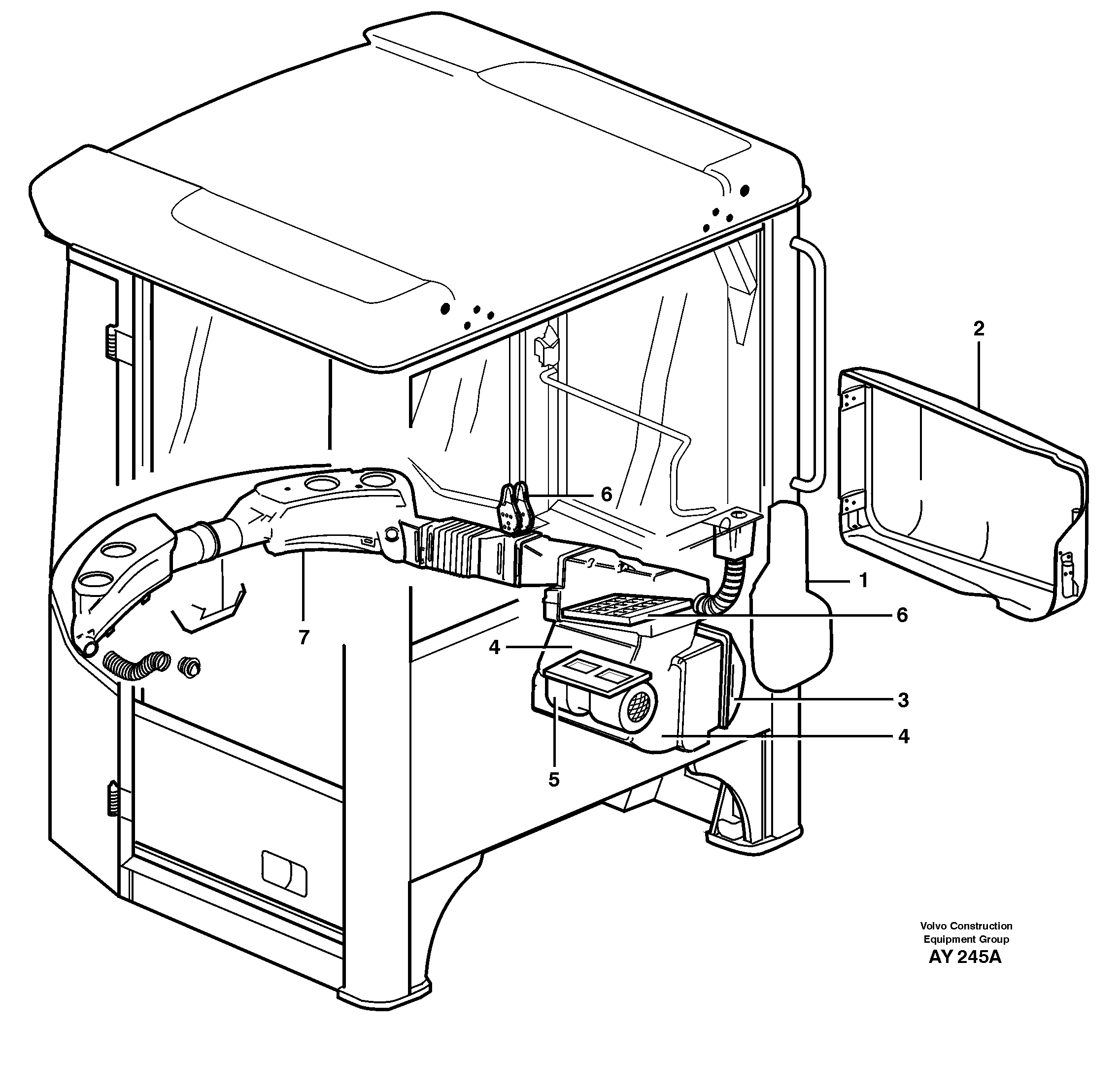 Air distribution — volvo parts diagram
