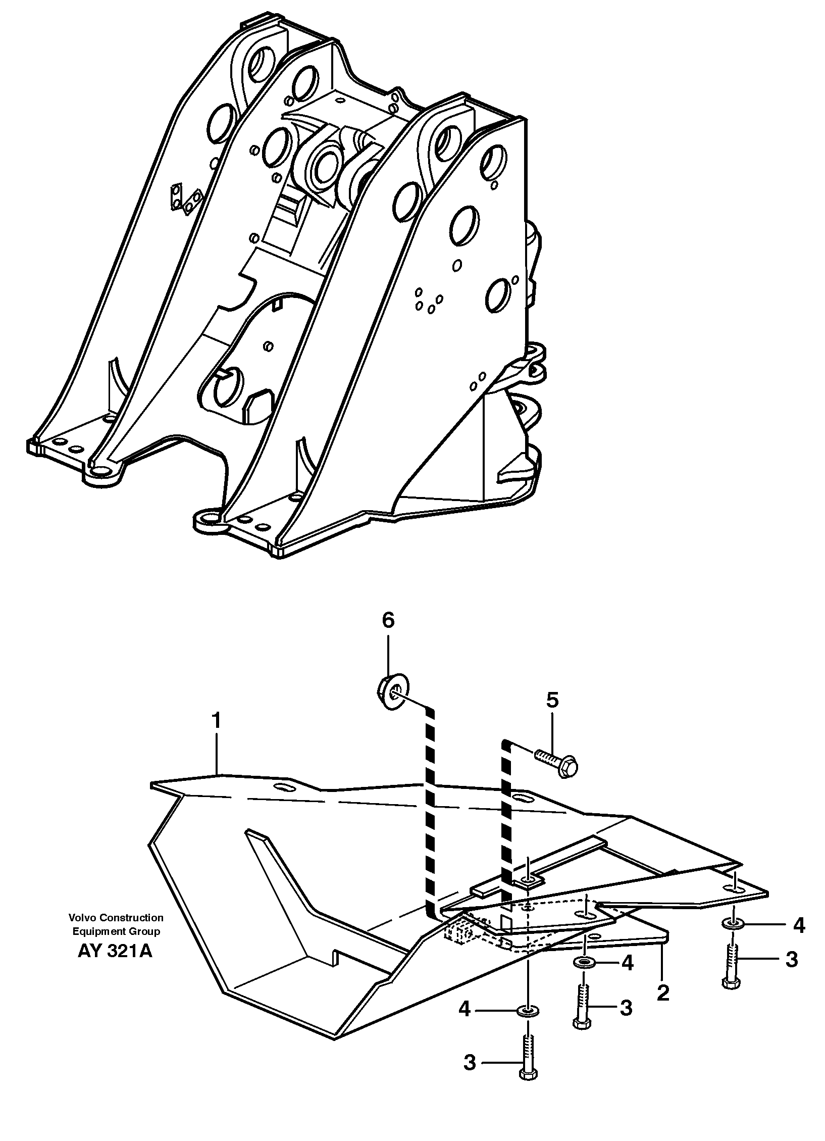 Belly guard, front. 93840 — volvo parts diagram