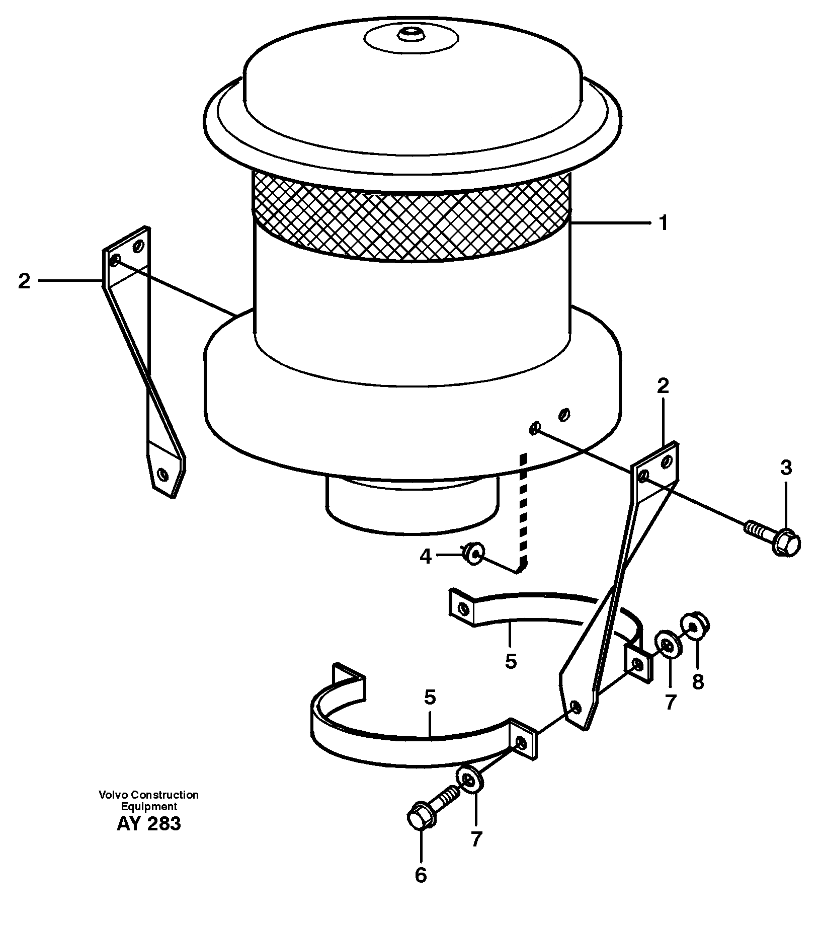 Air filter. 93499 — volvo parts diagram