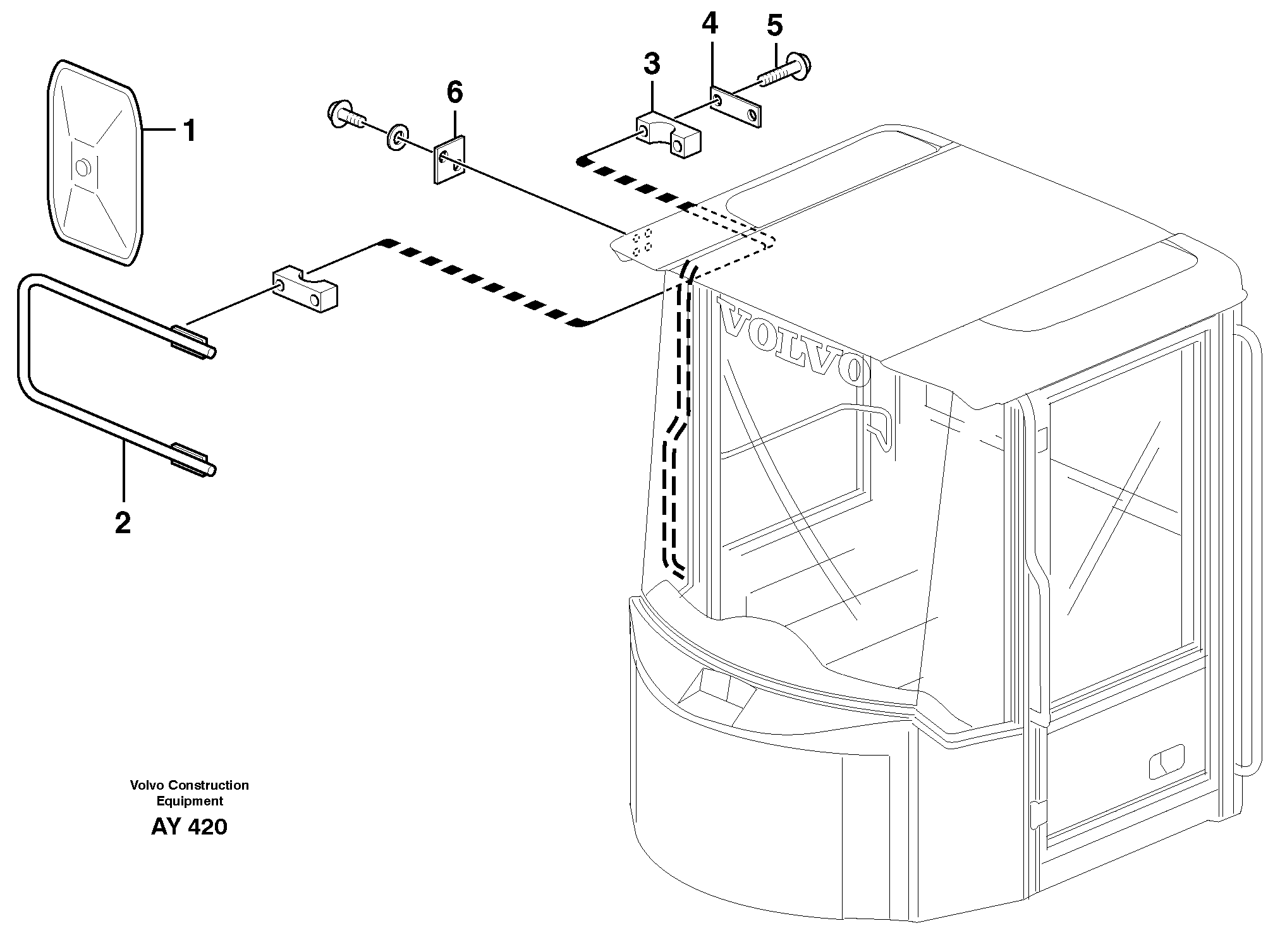 Rear view mirrors. 80056 — volvo parts diagram