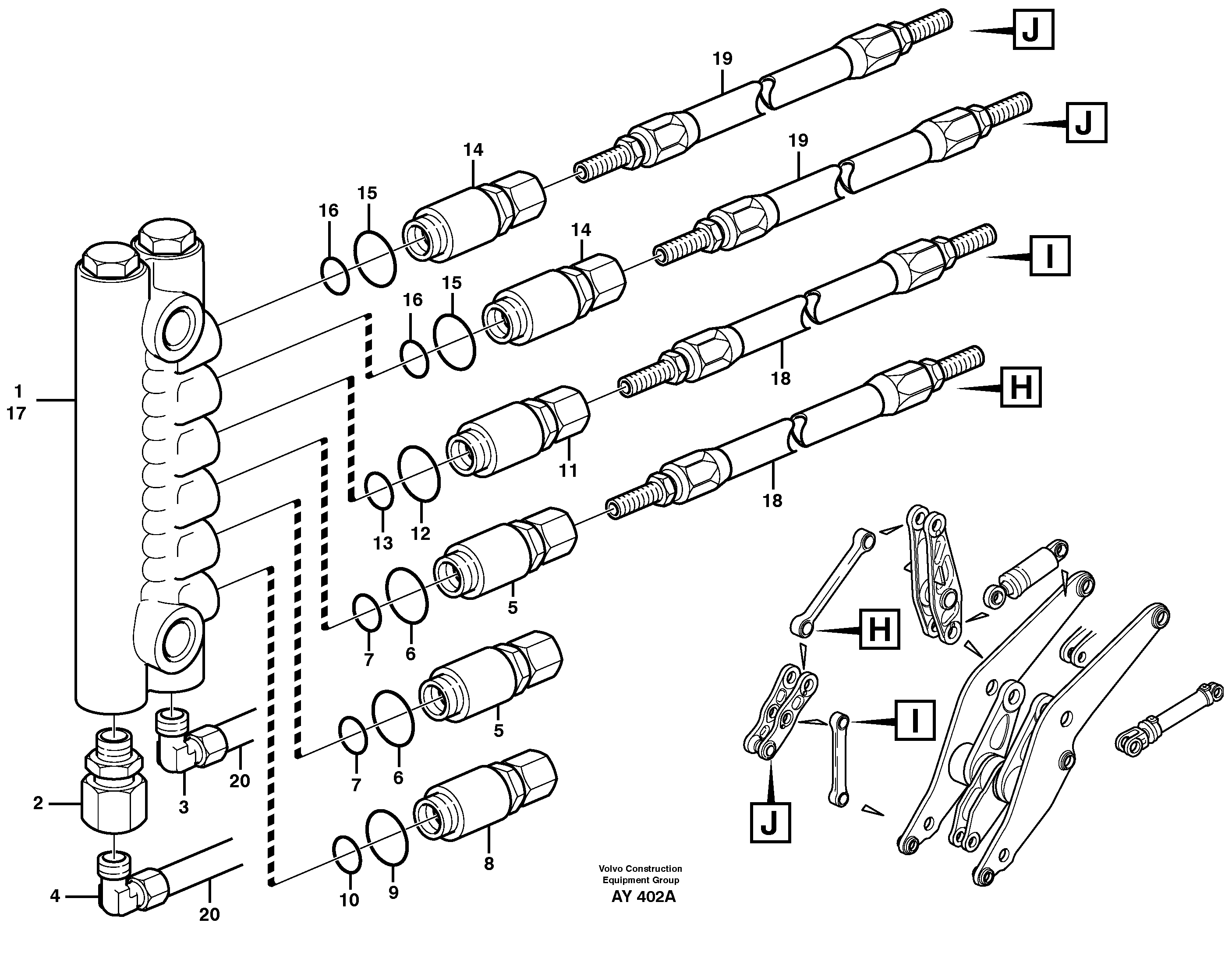 Distribution block, B3. 80065, 80318 — volvo parts diagram
