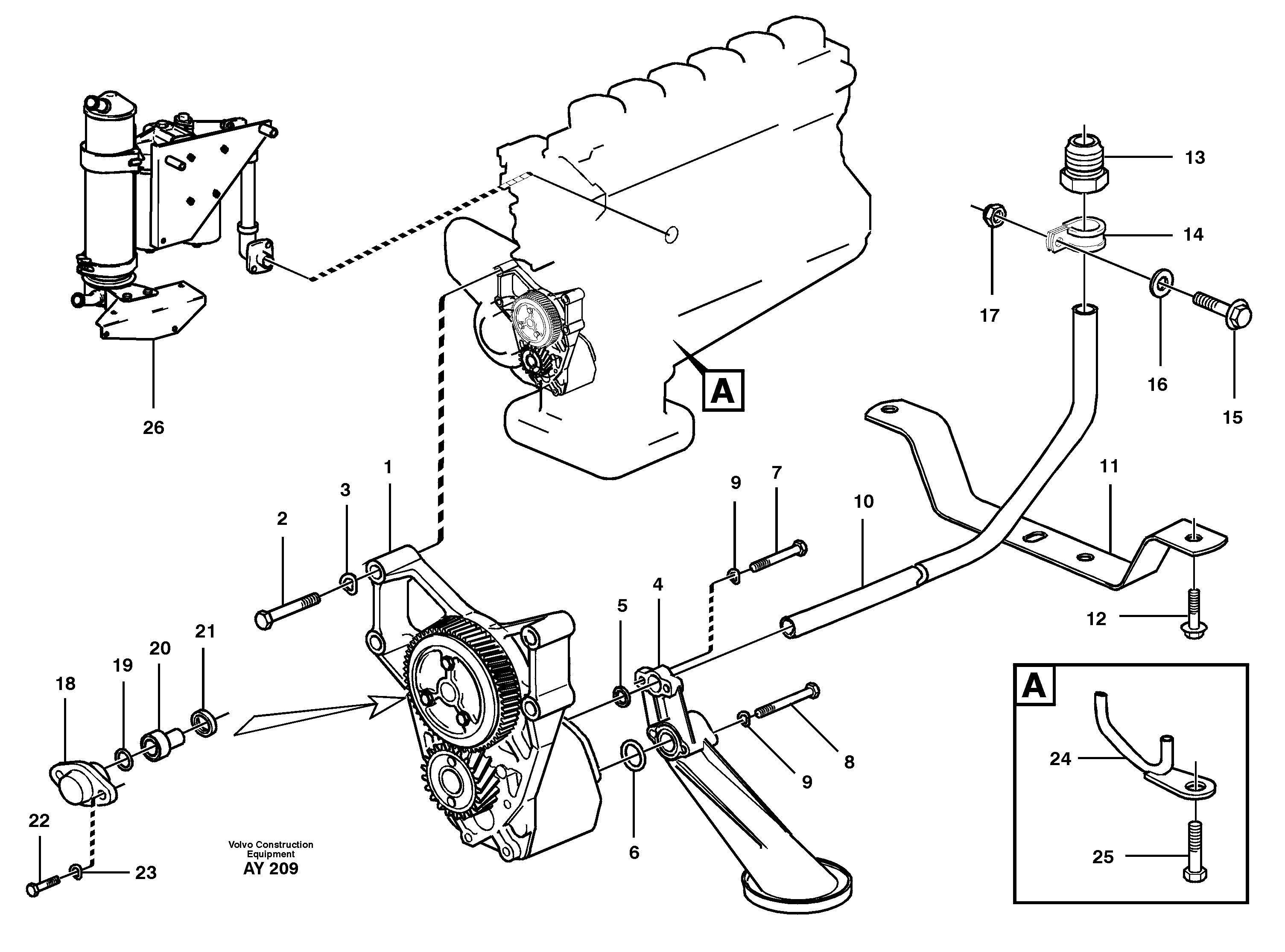 Lubricating oil system — volvo parts diagram