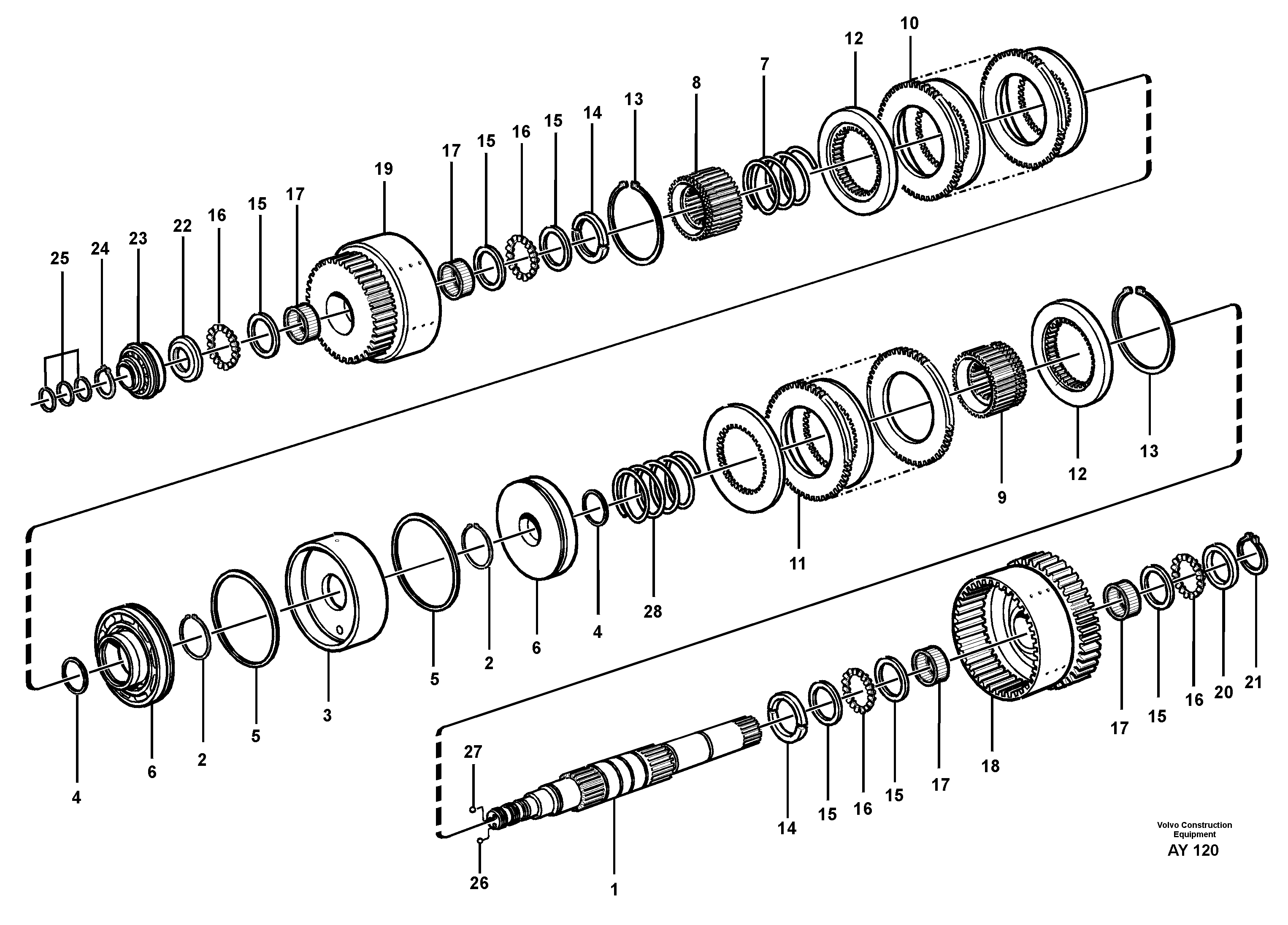 Hydraulic clutch, 3rd / 4th speed  22503 — volvo parts diagram