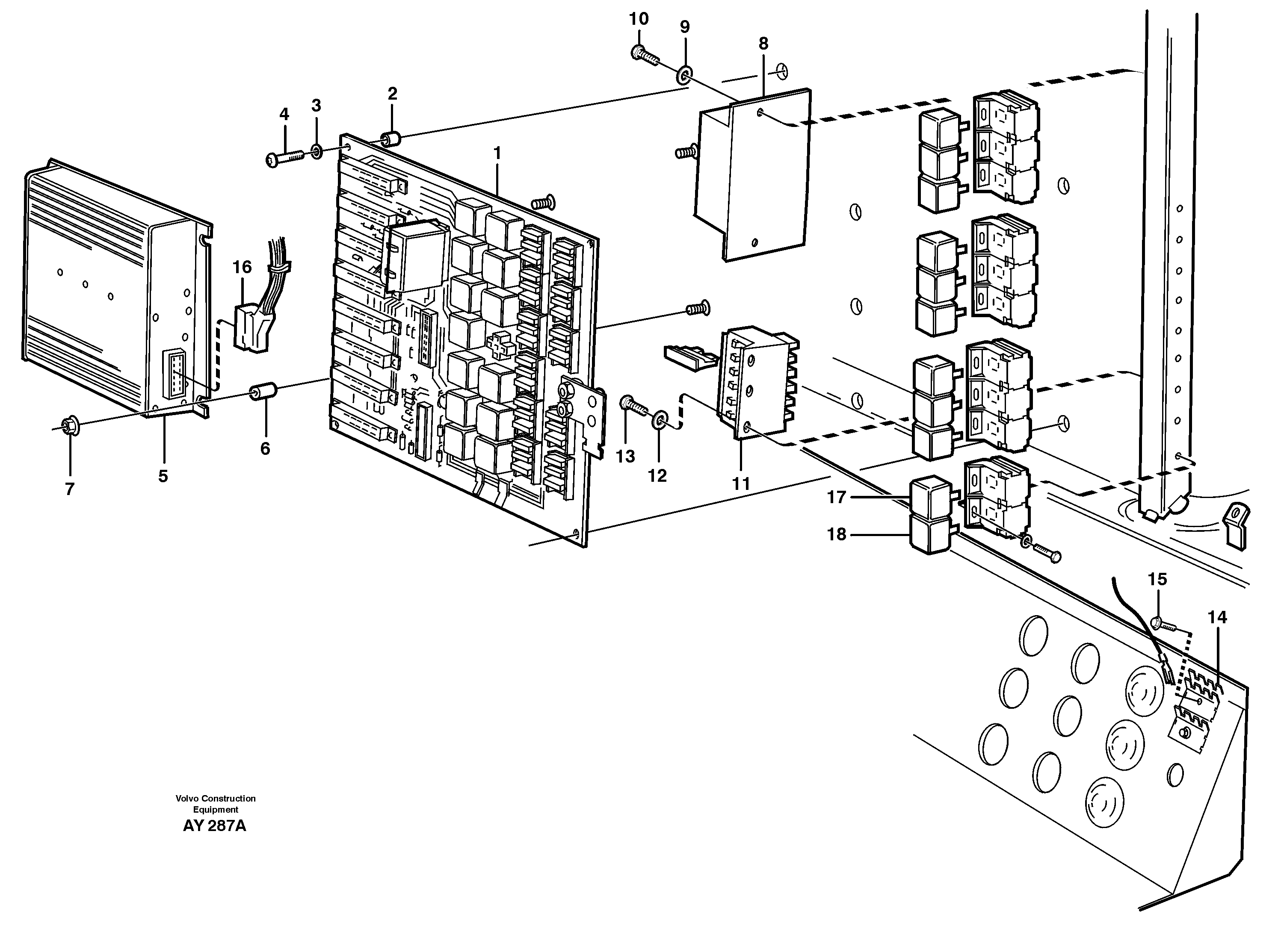 Electrical distribution box — volvo parts diagram