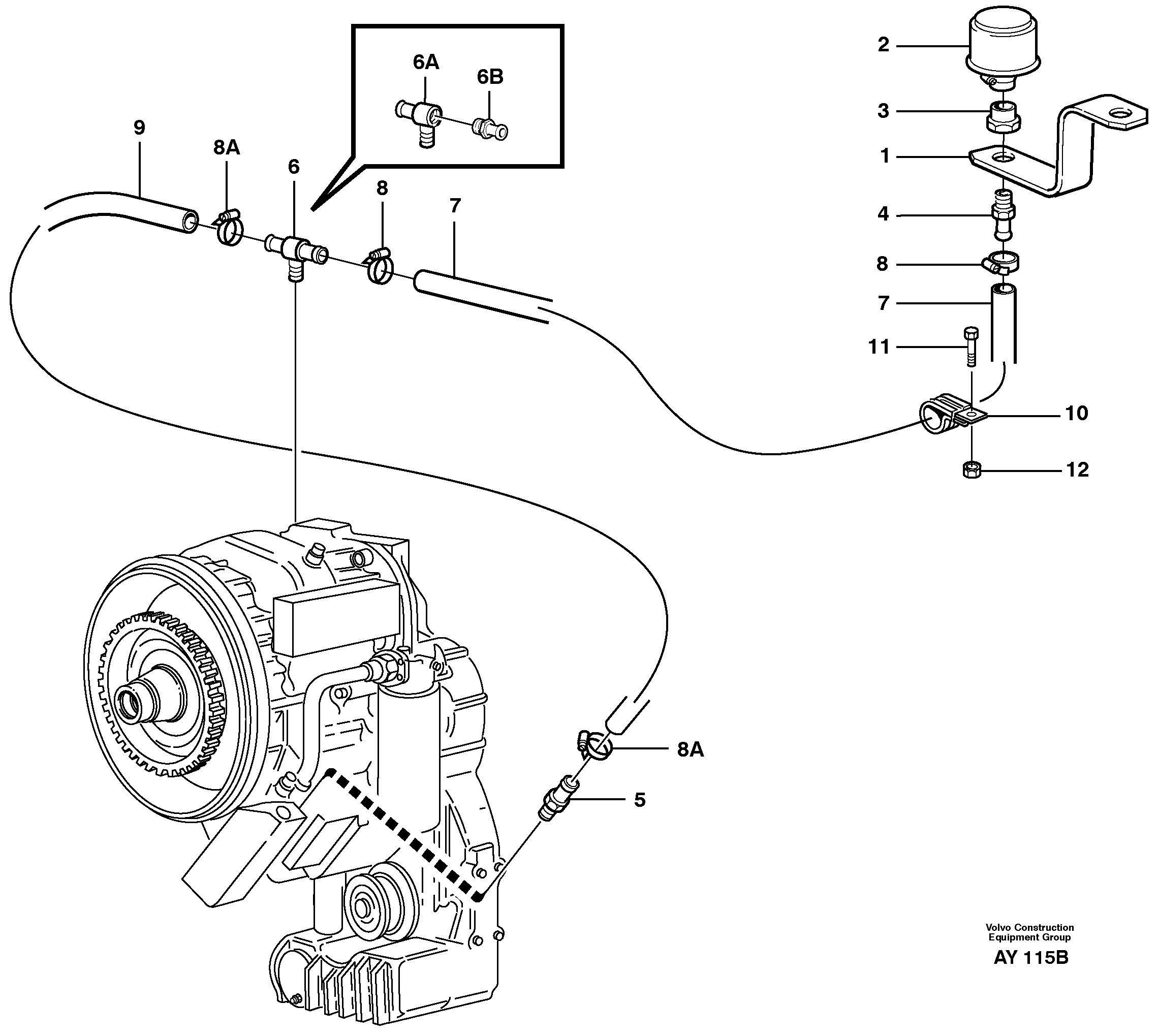 Ventilation for transmission. — volvo parts diagram