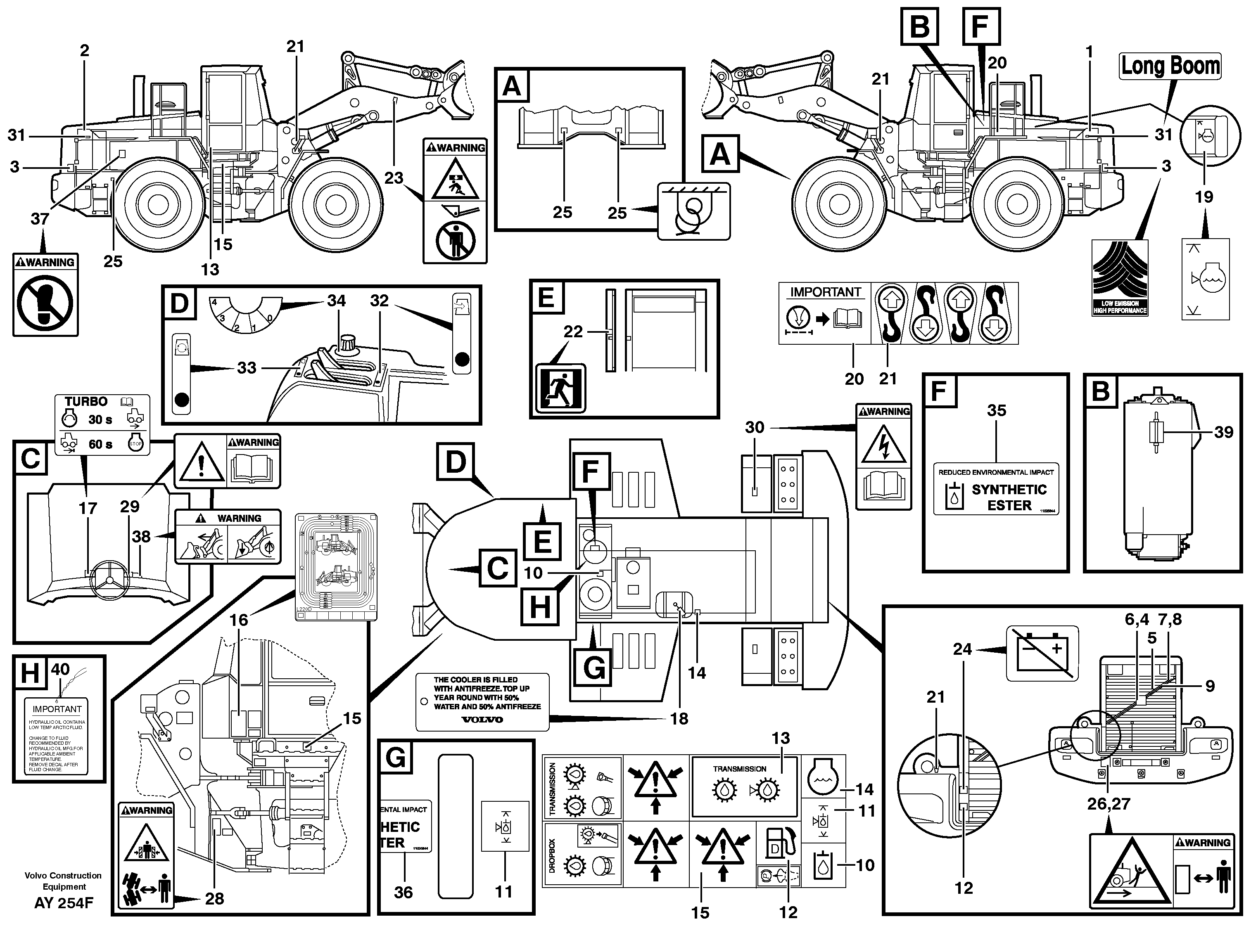 Sign plates and decals — volvo parts diagram