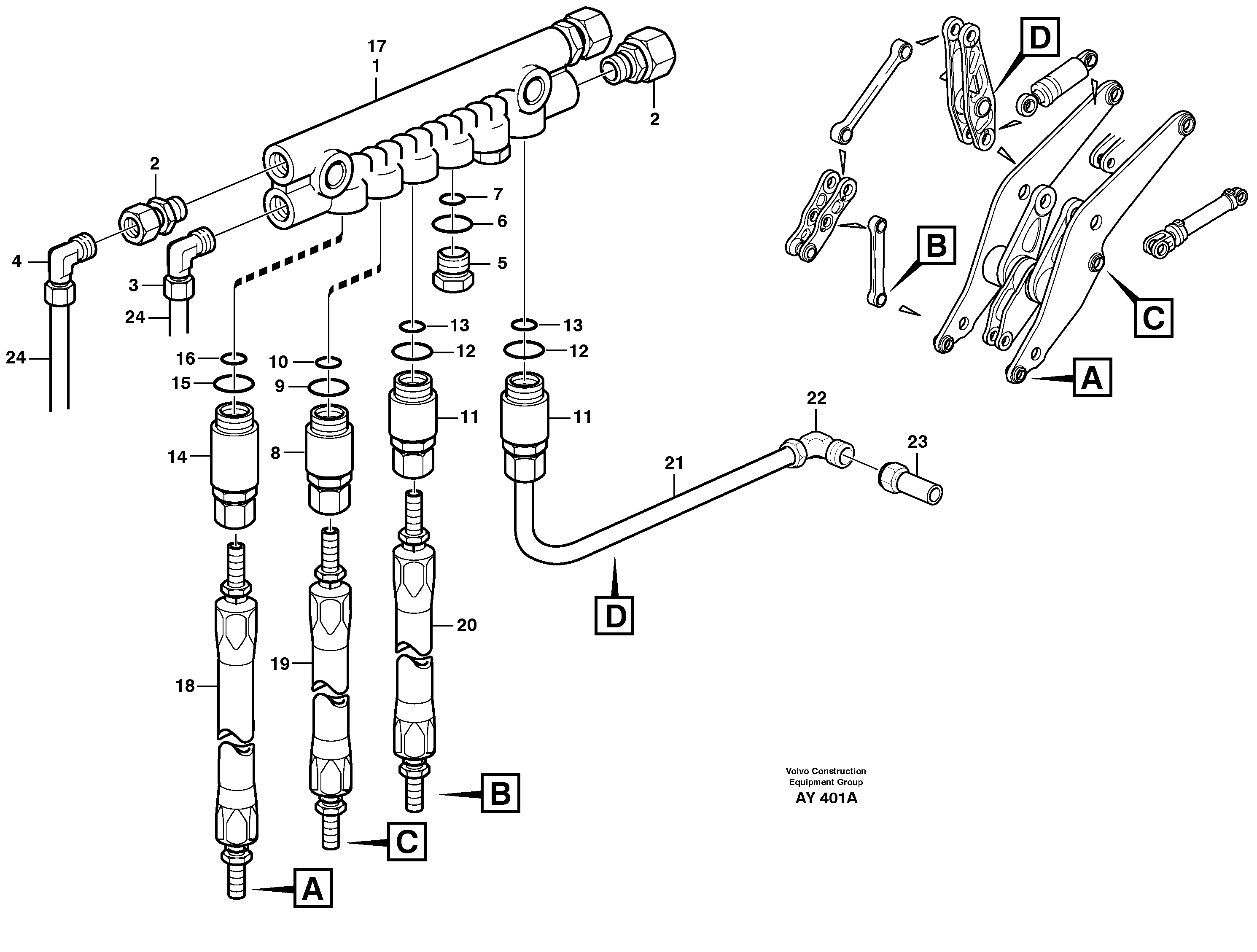 Distribution block, B2 80065, 80318 — volvo parts diagram