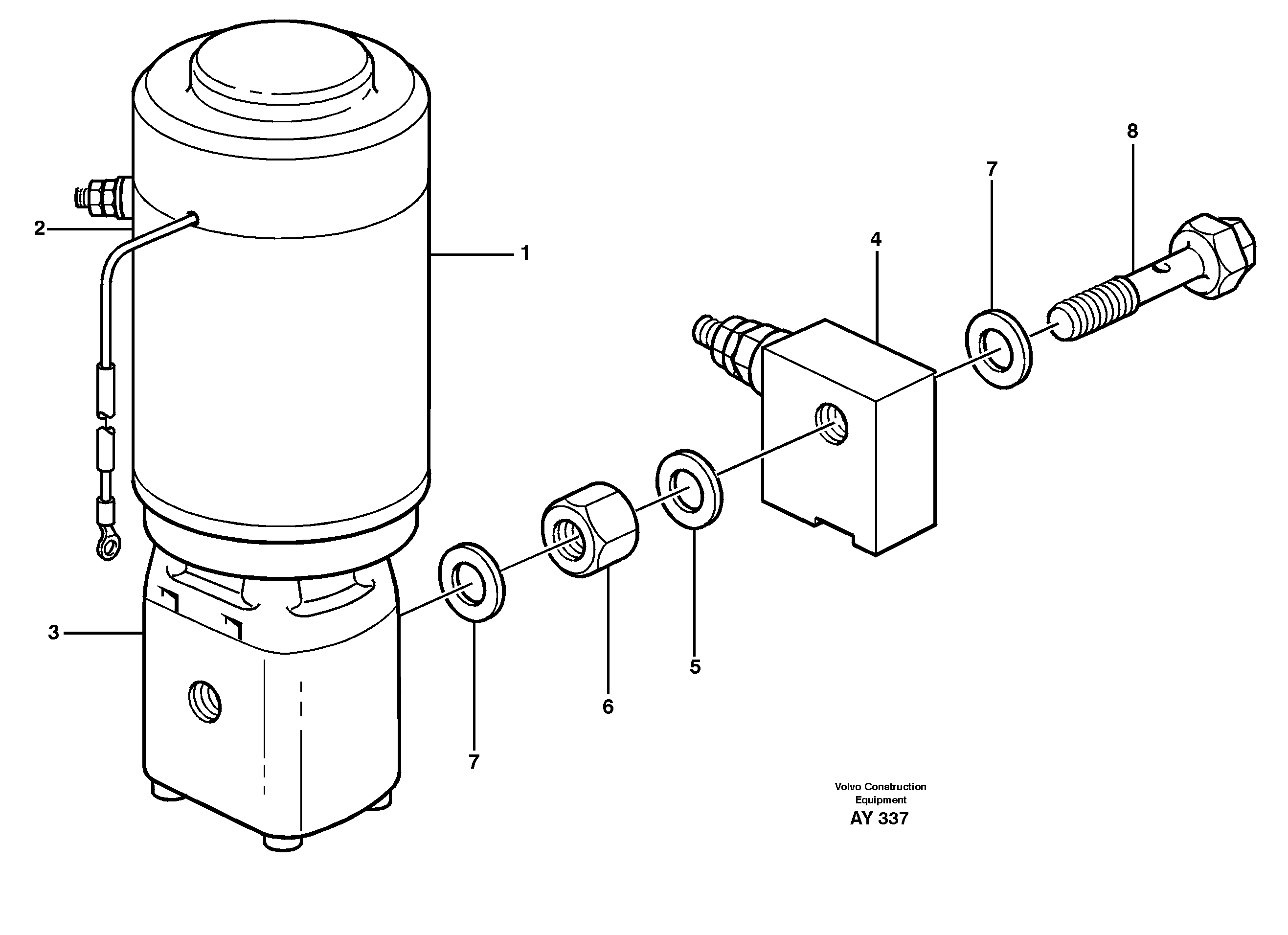 Pump unit.  93460 SER NO - 1133 — volvo parts diagram