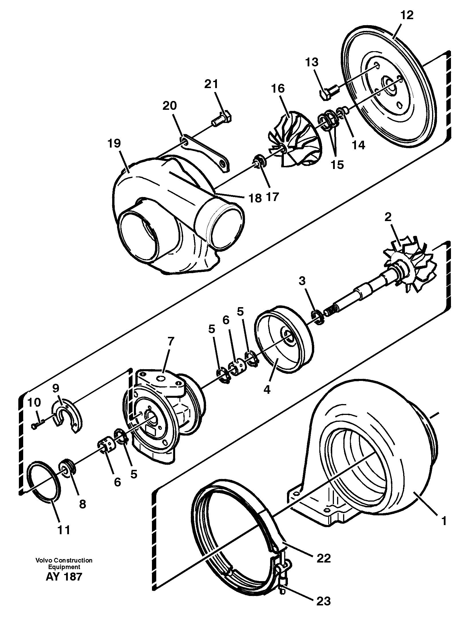 Turbo charger — volvo parts diagram