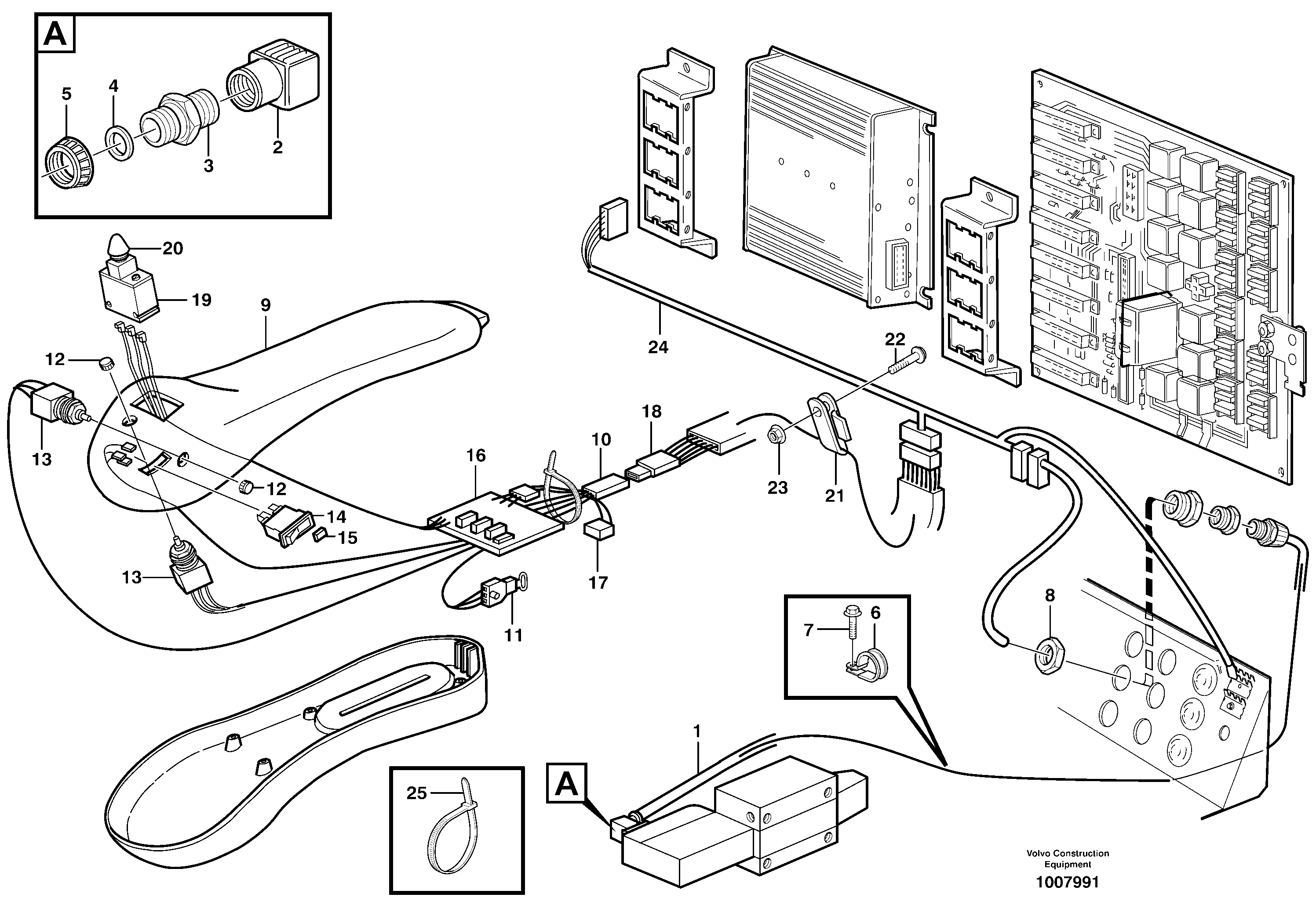 Cable harness, CDC-steering.  93580 — volvo parts diagram