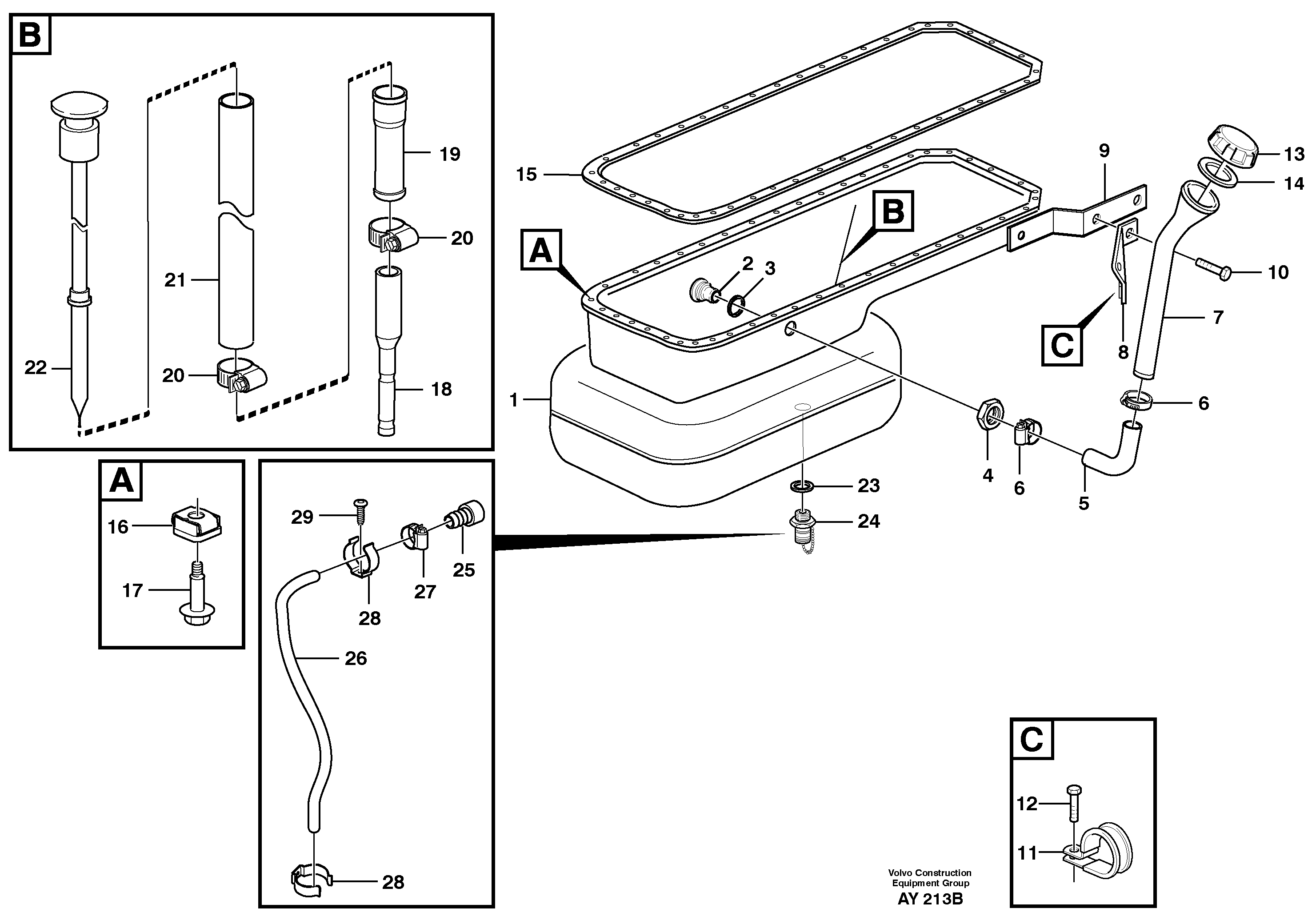 Oil sump — volvo parts diagram
