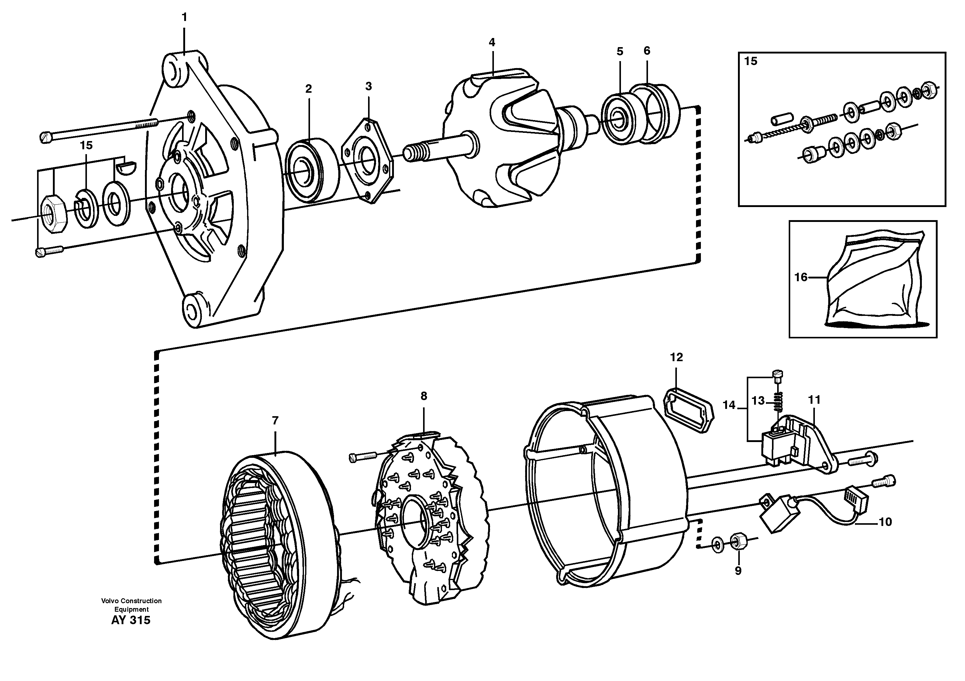Alternator 93758 — volvo parts diagram