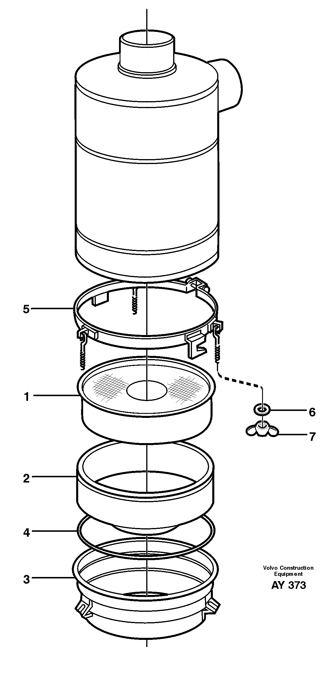 Oil bath air filter. 80056 — volvo parts diagram