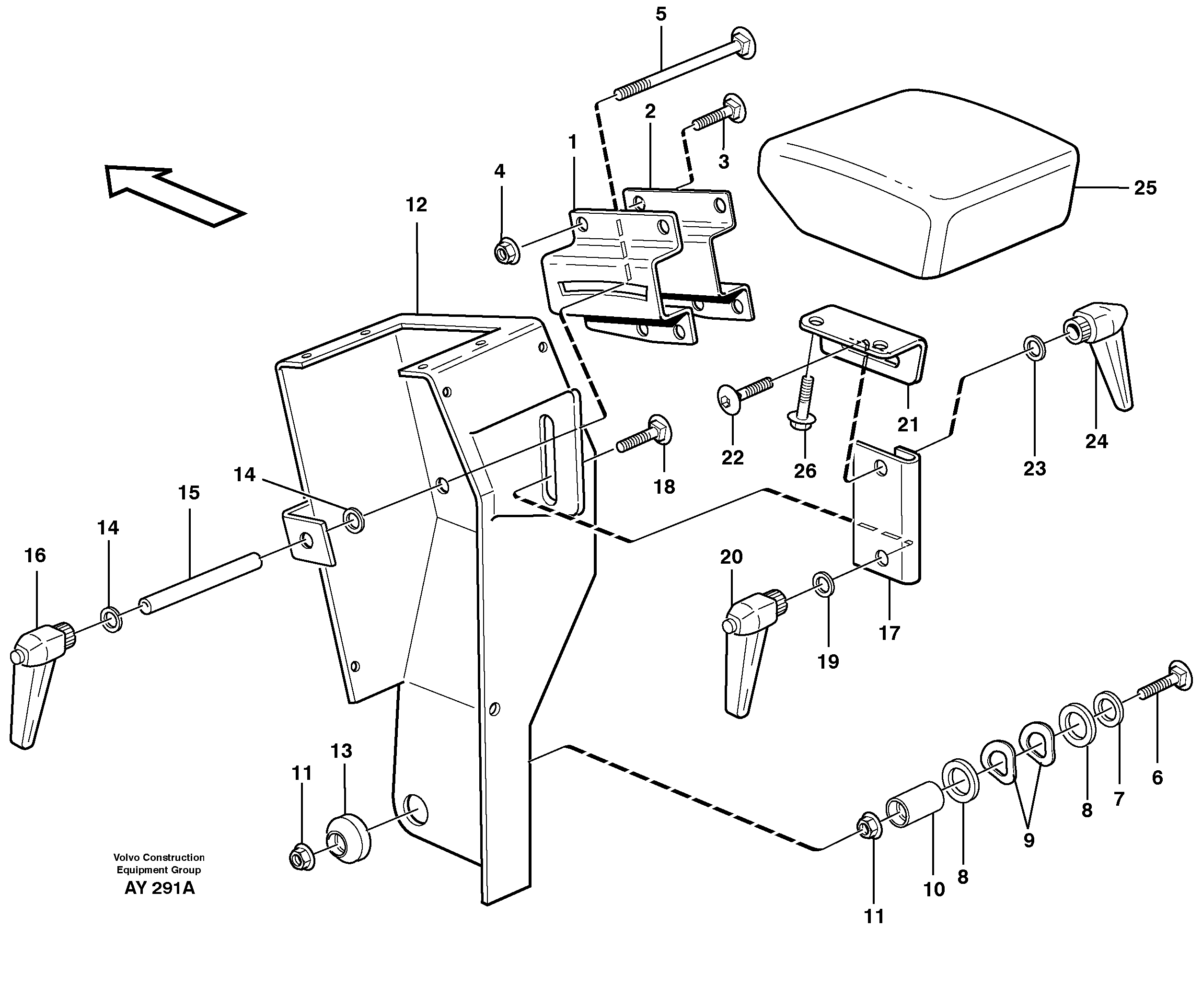 Armrest — volvo parts diagram