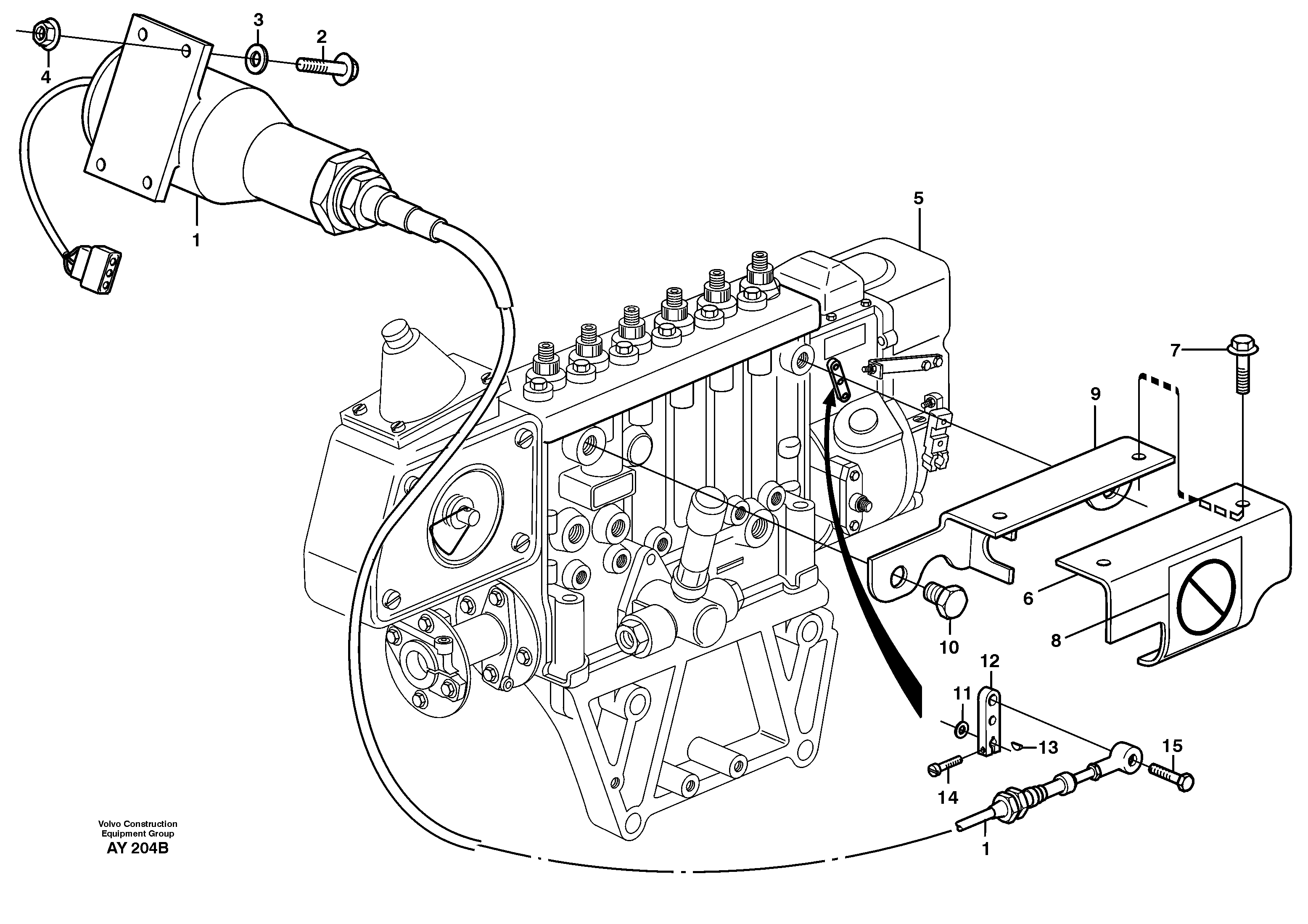 Key turn engine stop — volvo parts diagram