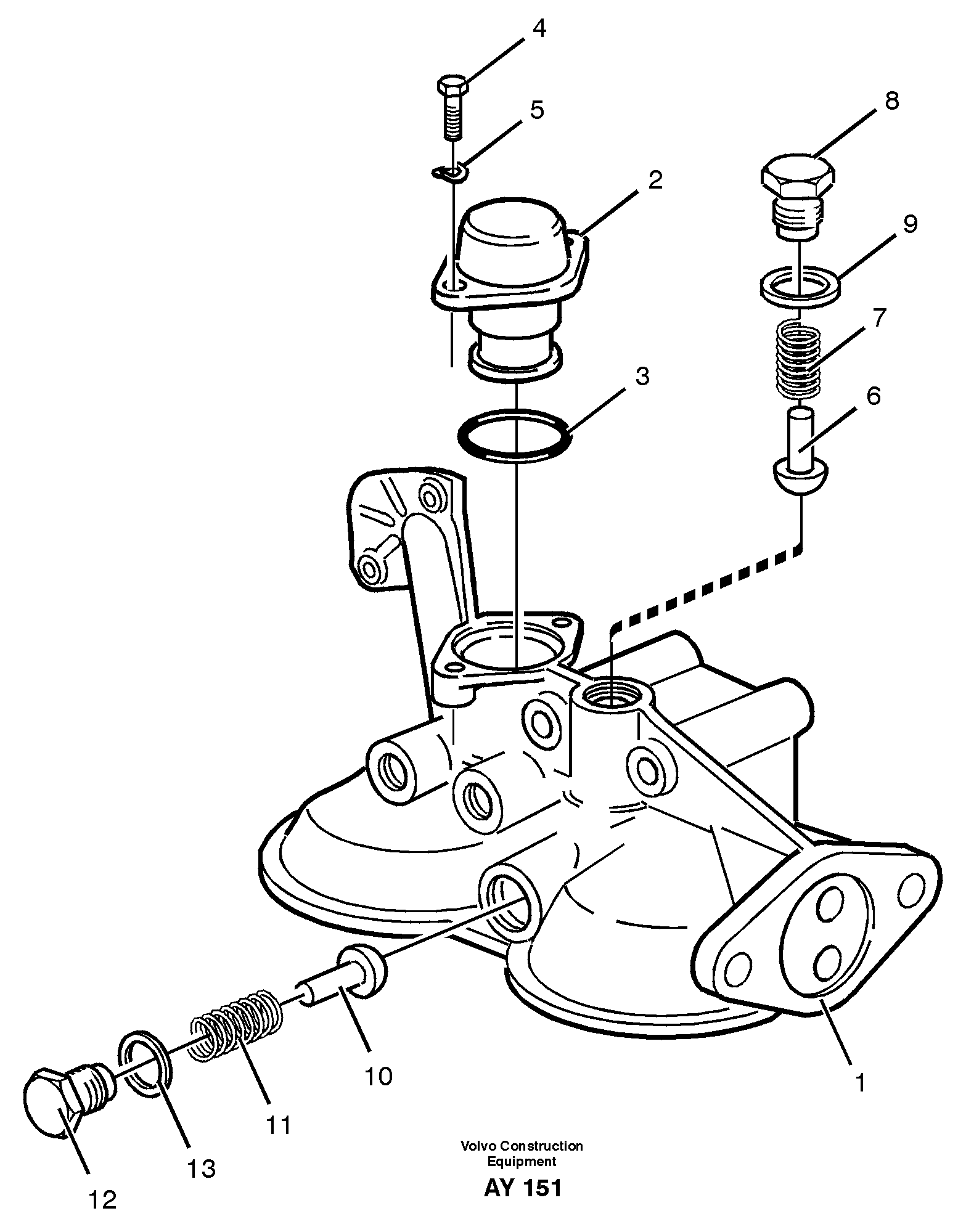 Oil filter housing — volvo parts diagram