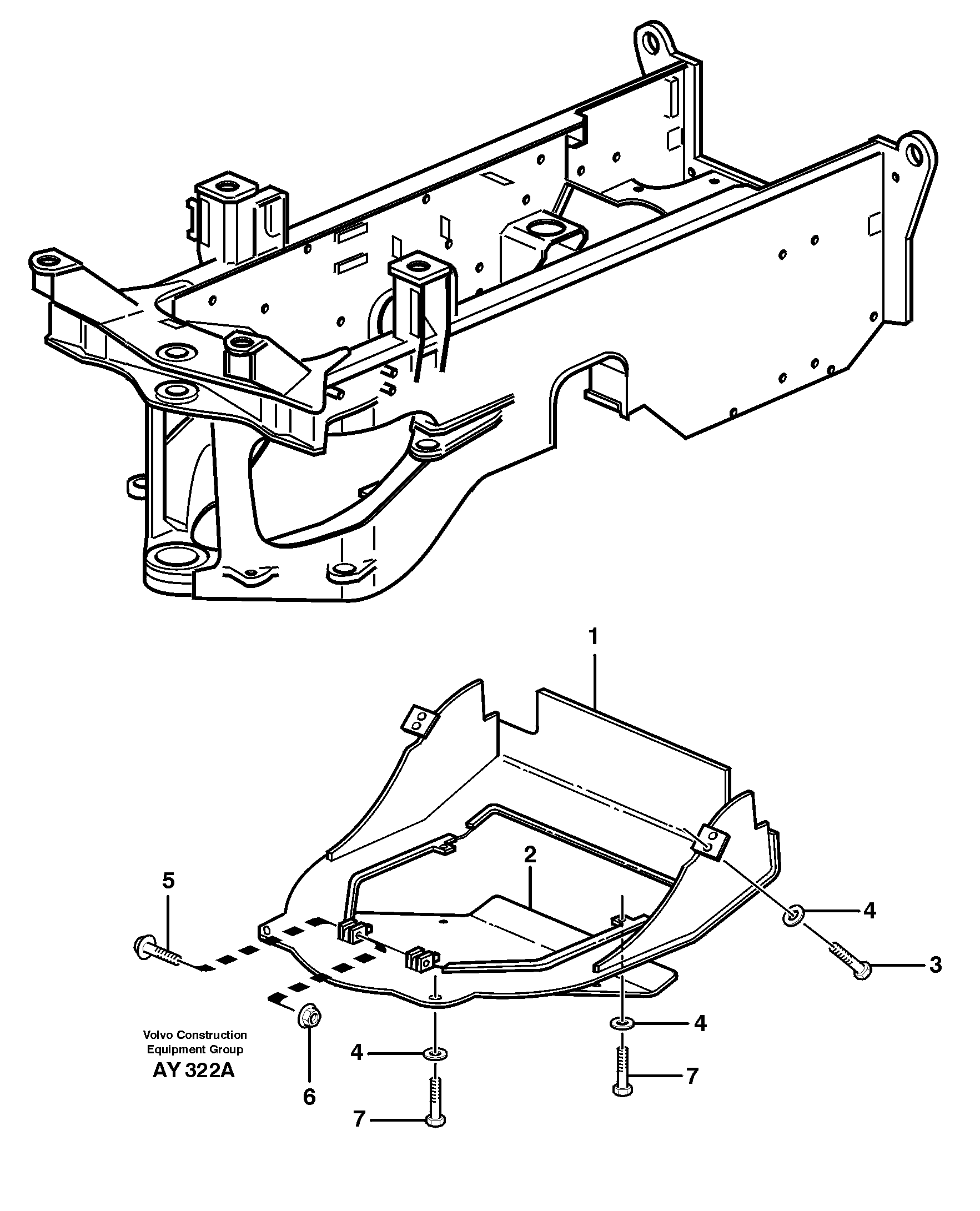Belly guard, rear. 93841 — volvo parts diagram