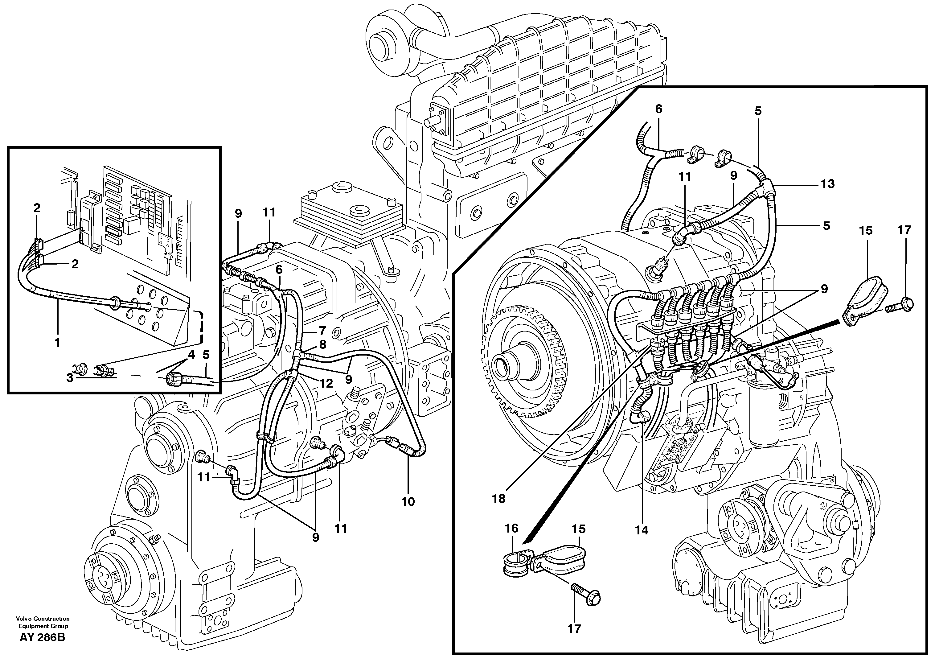 Cable harness, transmission — volvo parts diagram