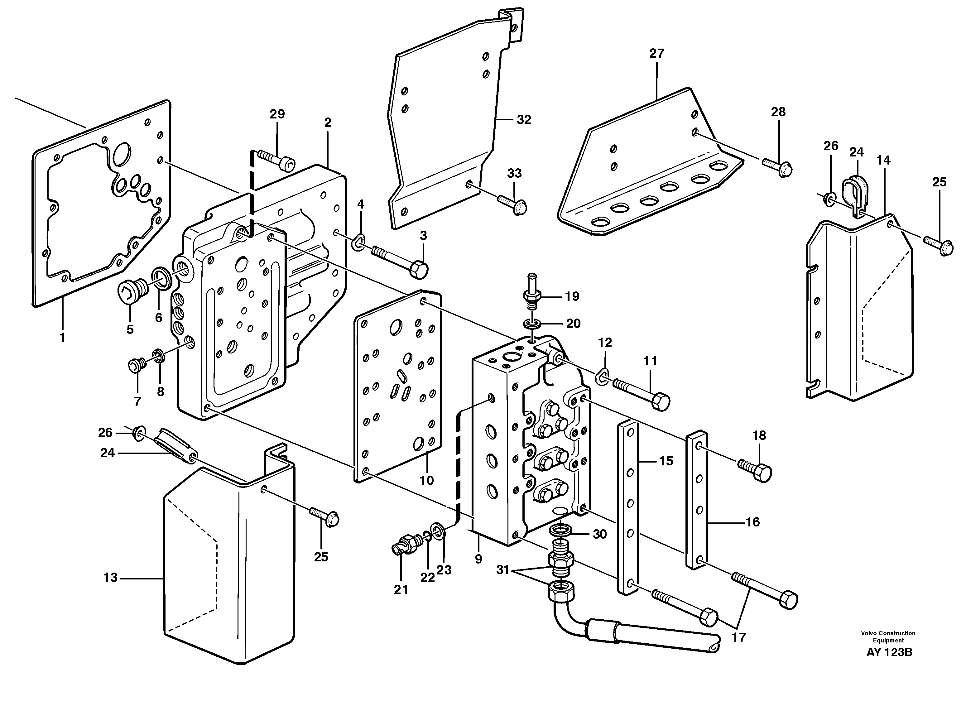 Range selector valve withfitting parts.  22503 — volvo parts diagram