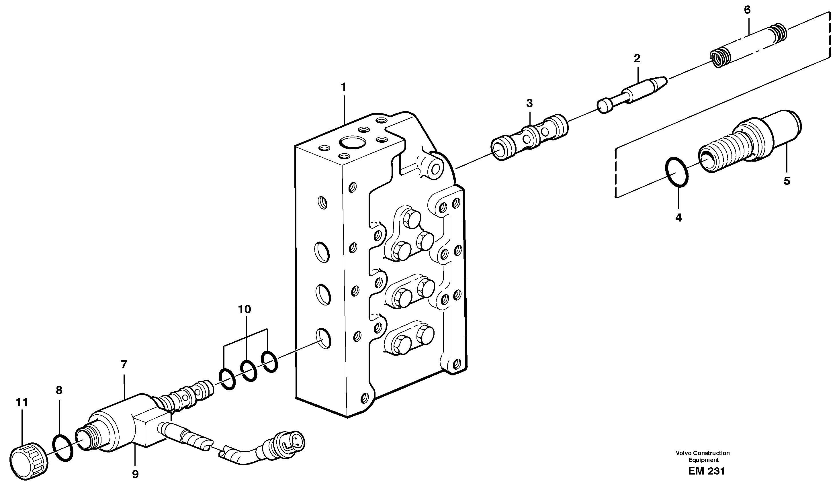 Range selector valve  22503 — volvo parts diagram