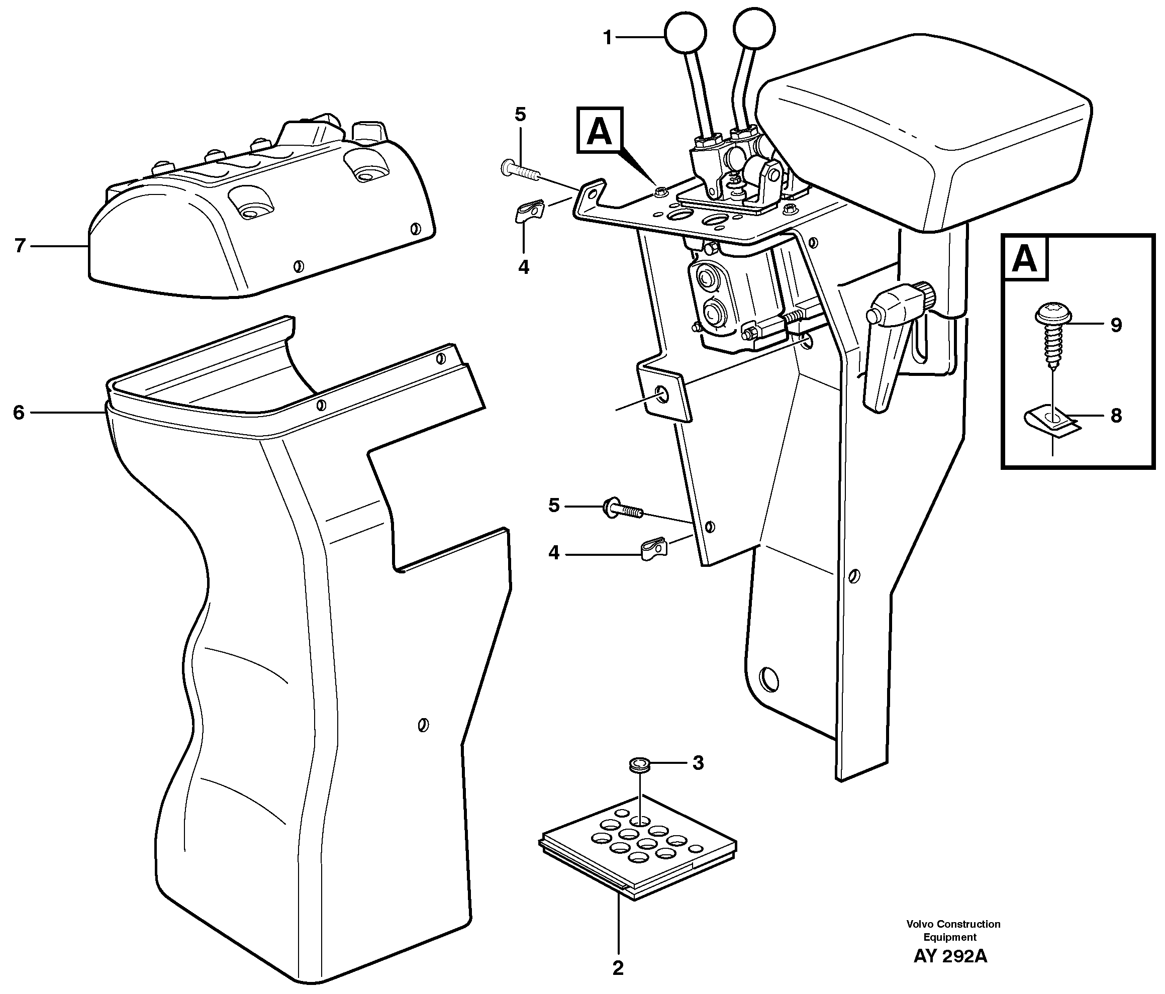 Cover for servo valves — volvo parts diagram