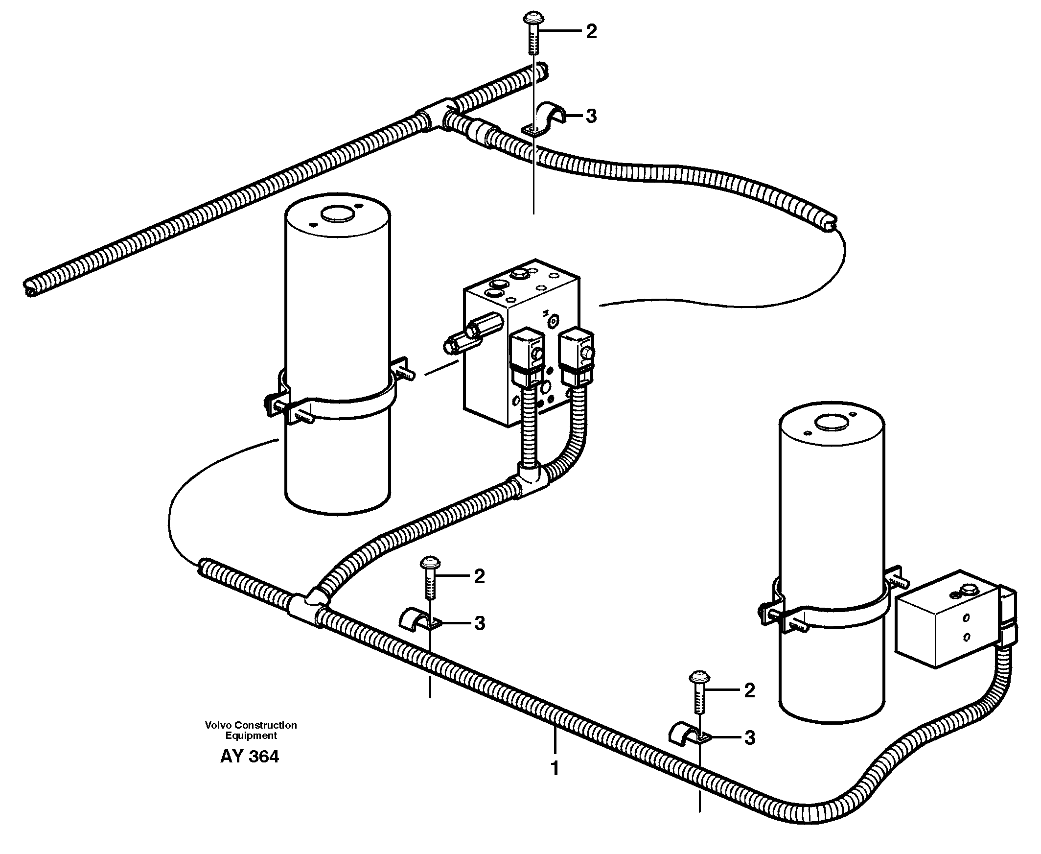 Cable harness, boom suspension system.  80013 — volvo parts diagram