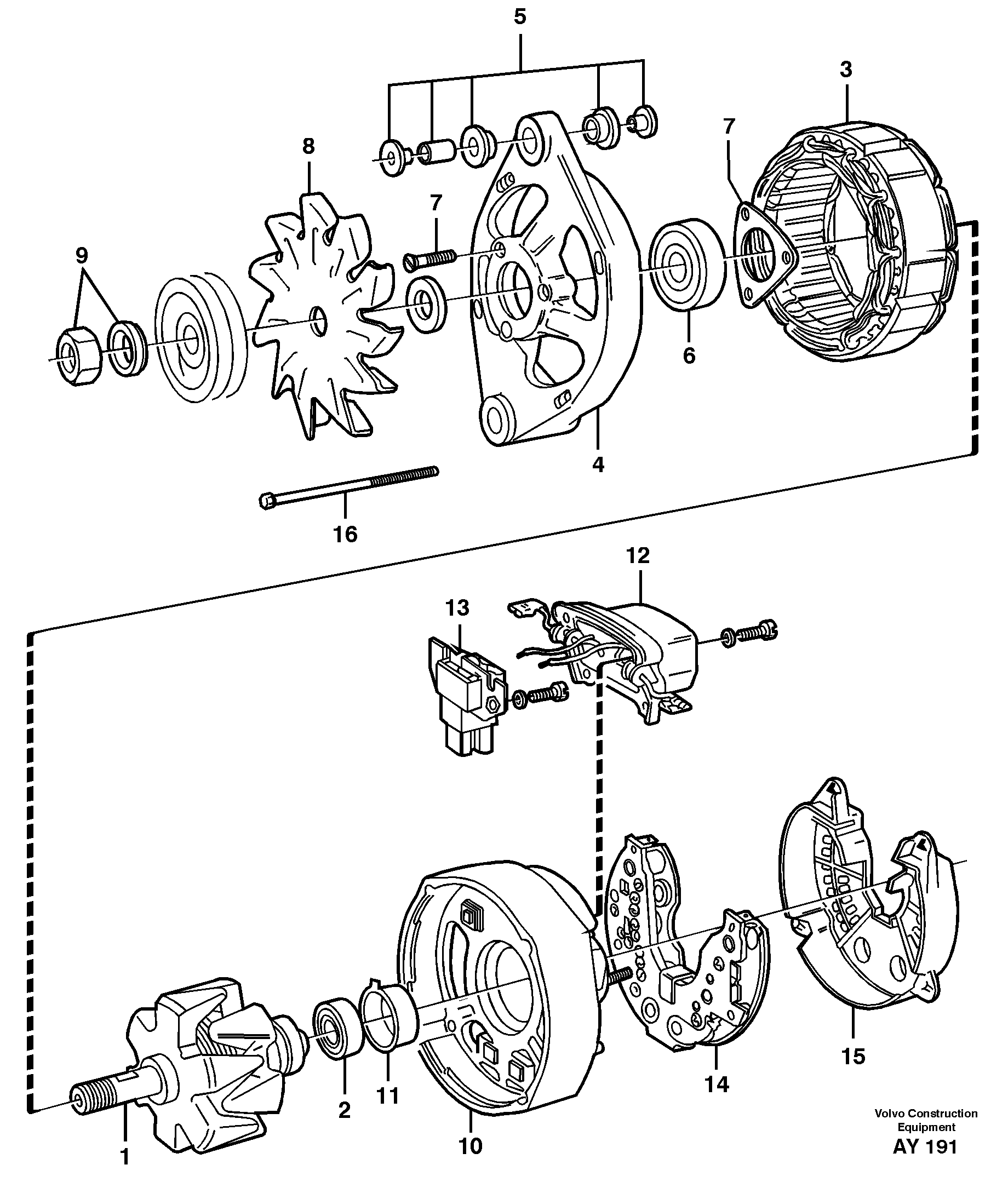 Alternator — volvo parts diagram