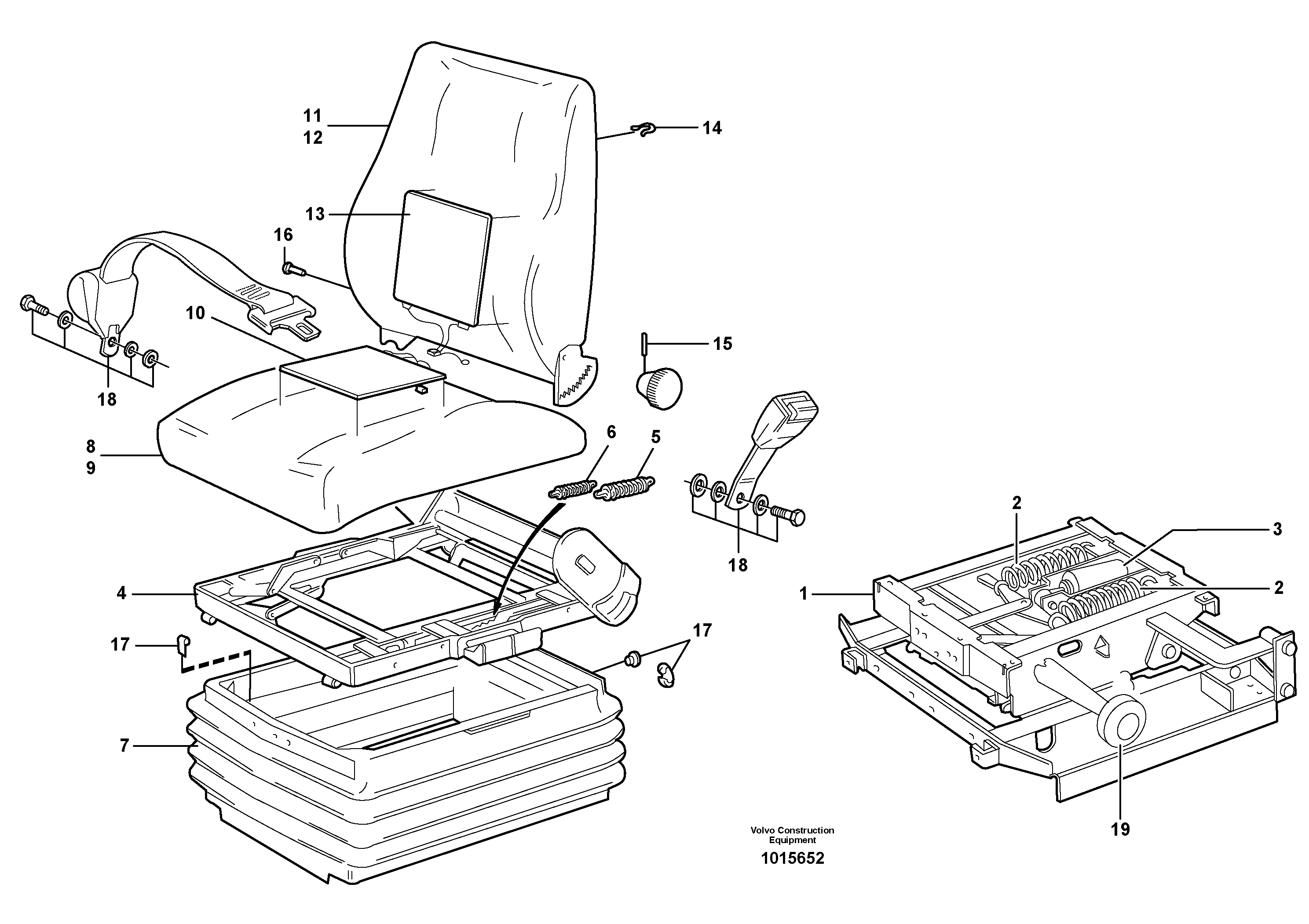 Operator's seat.  94903 — volvo parts diagram