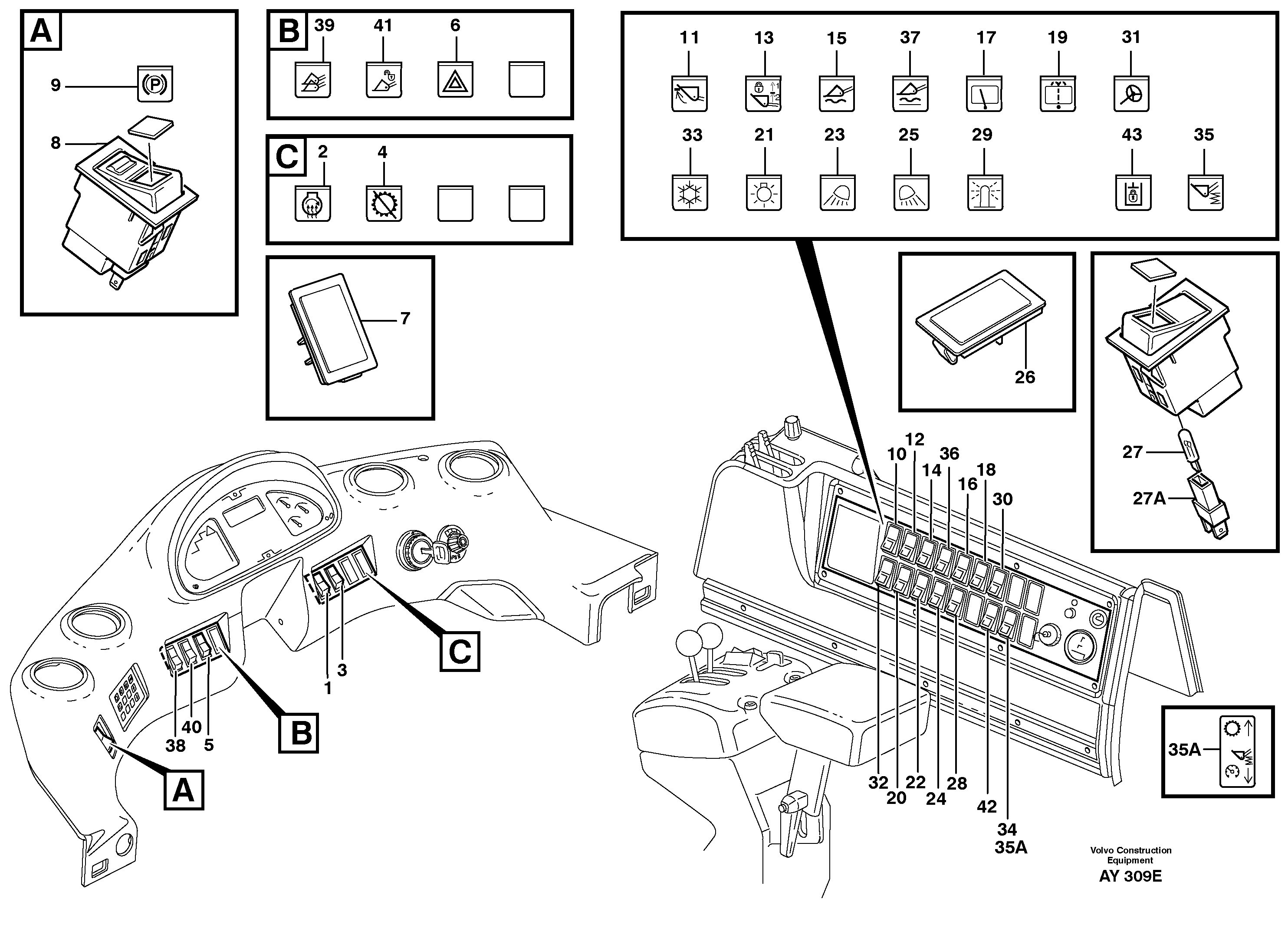 Switch — volvo parts diagram