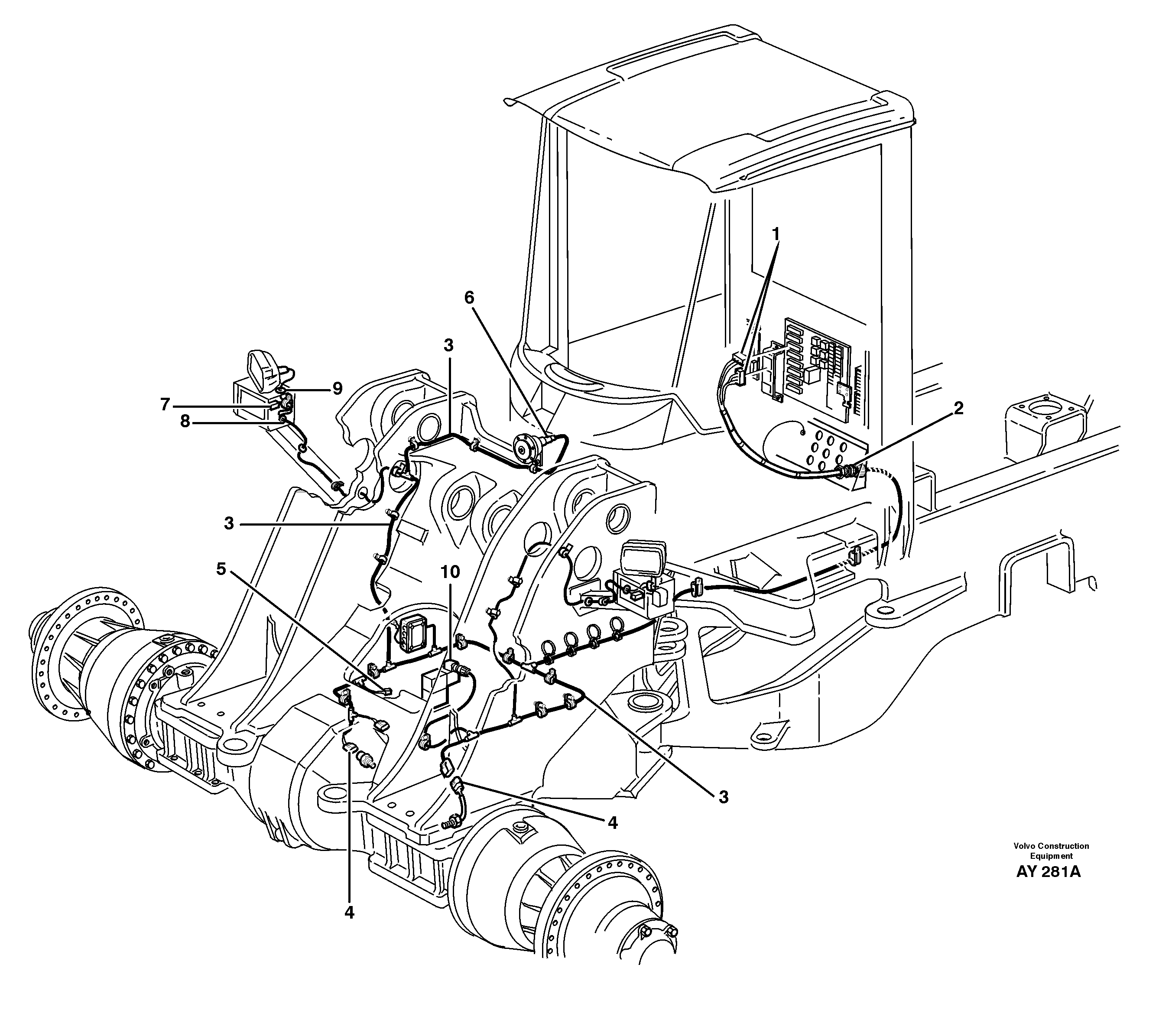 Cable harness, front — volvo parts diagram