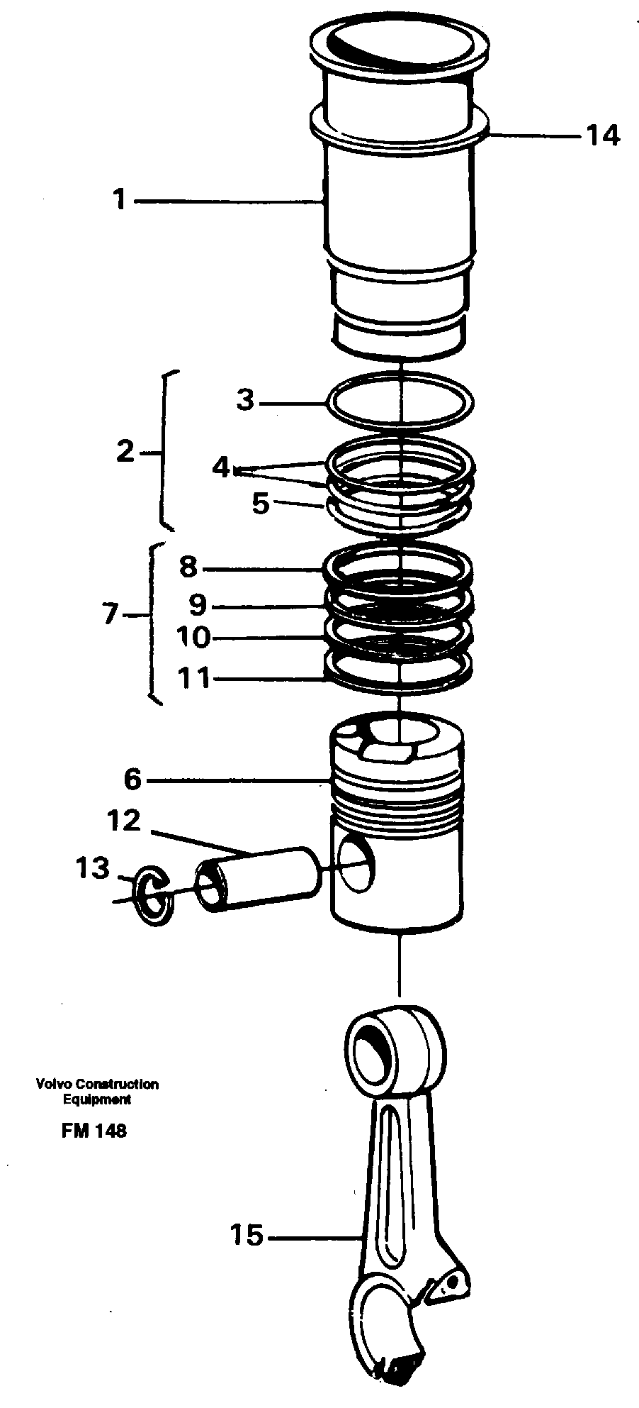 Cylinder liner — volvo parts diagram