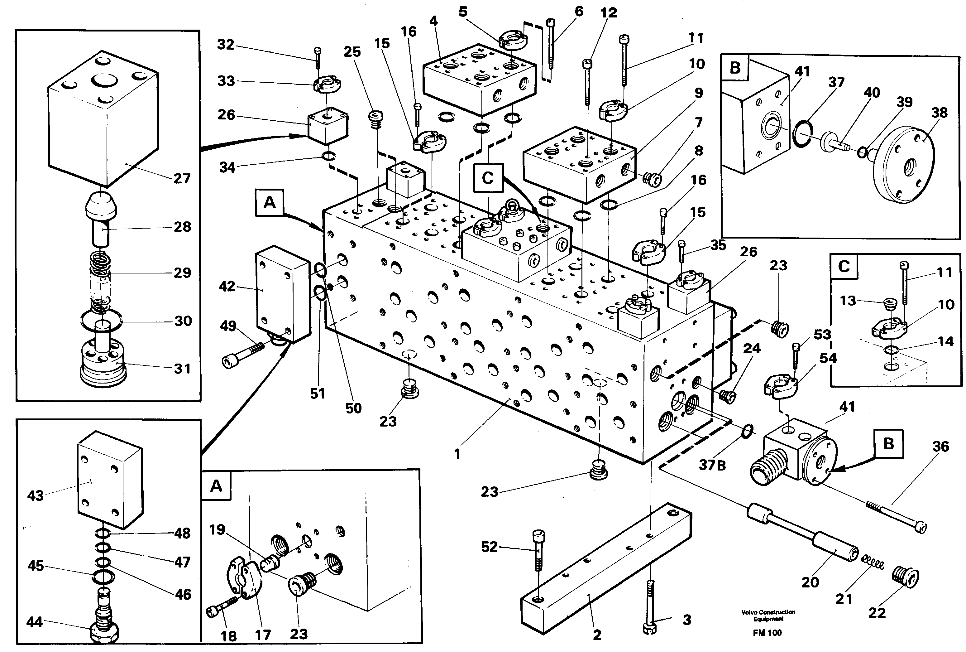 Main valve assembly block — volvo parts diagram