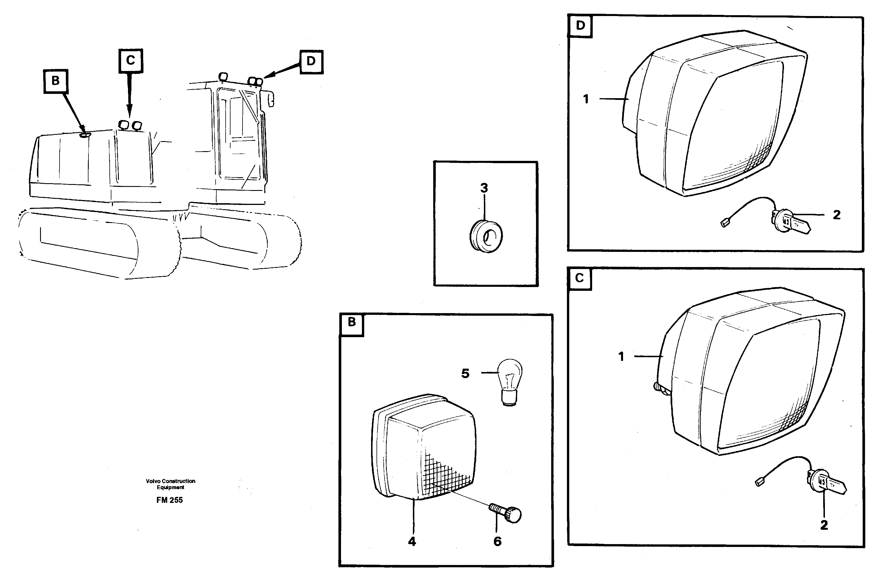 Lighting, engine compartment — volvo parts diagram