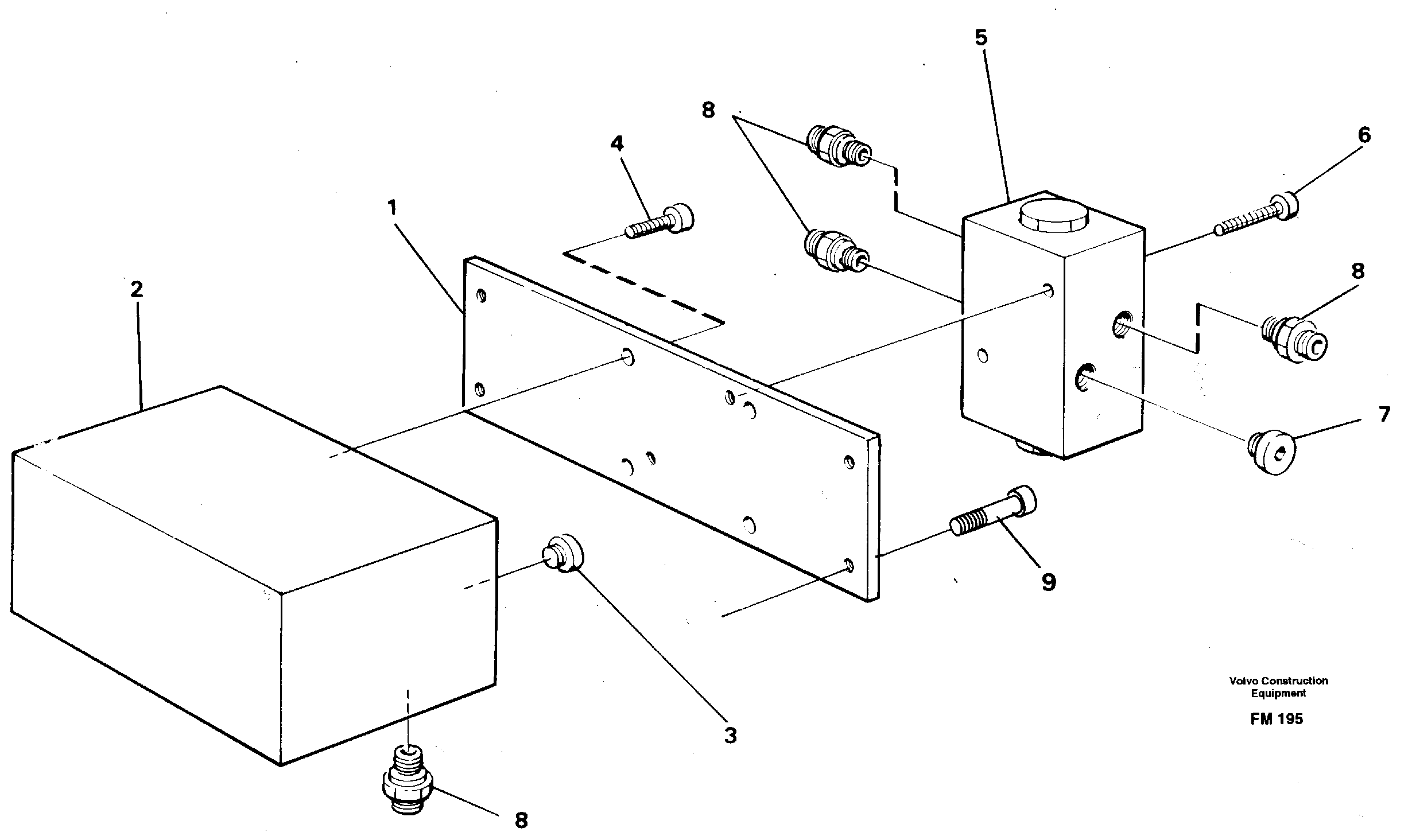 Control block, travel/servo — volvo parts diagram